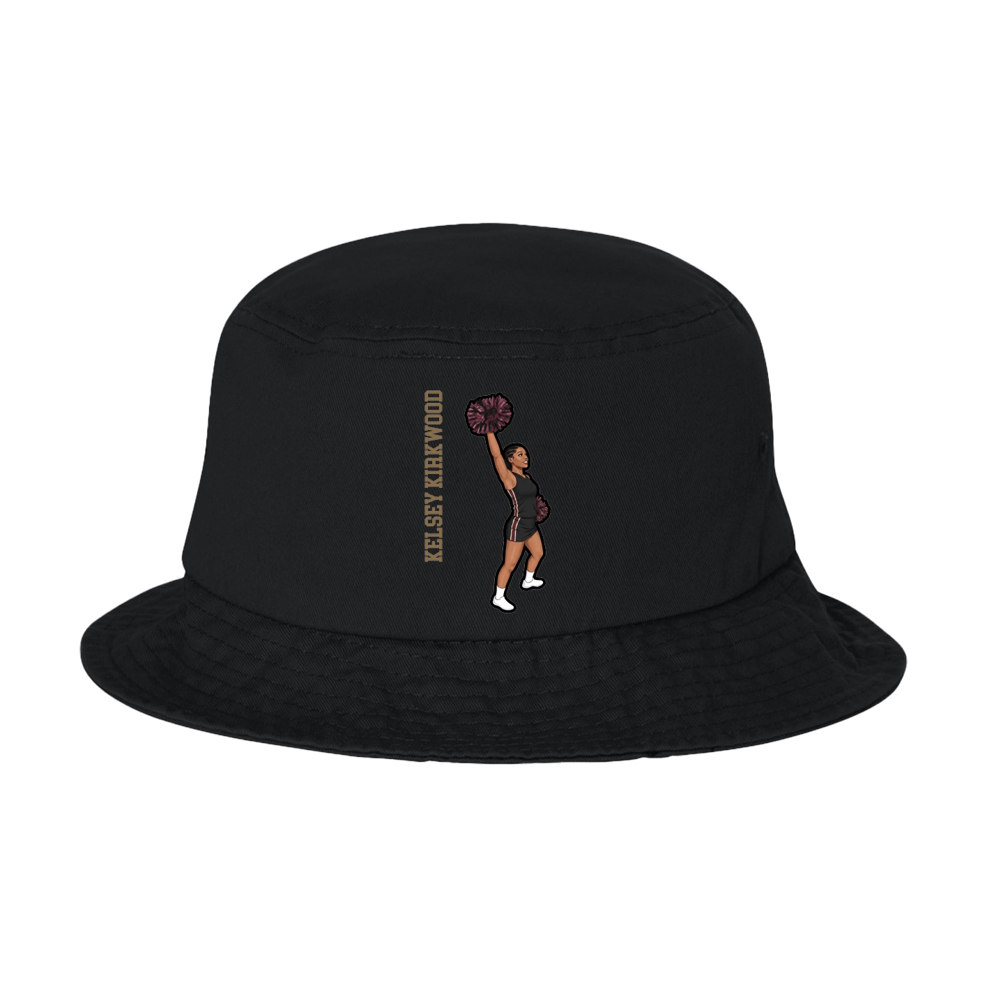 Bucket Cap — Name Vertical in Black