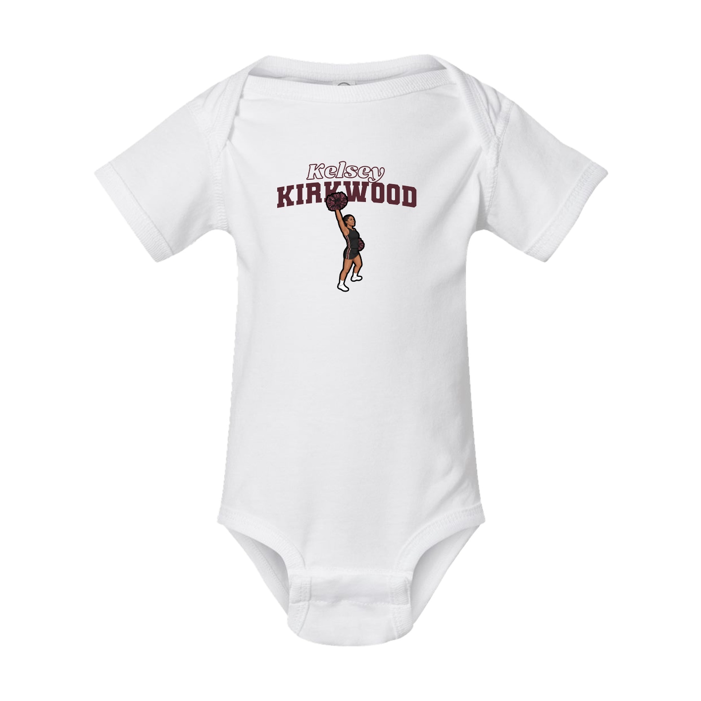 Baby Onesie — Name Arch in White