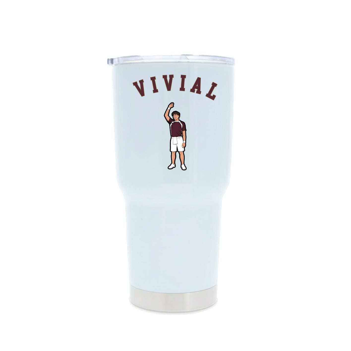 30oz Stainless Steel Tumbler — Shirsey Arch in White