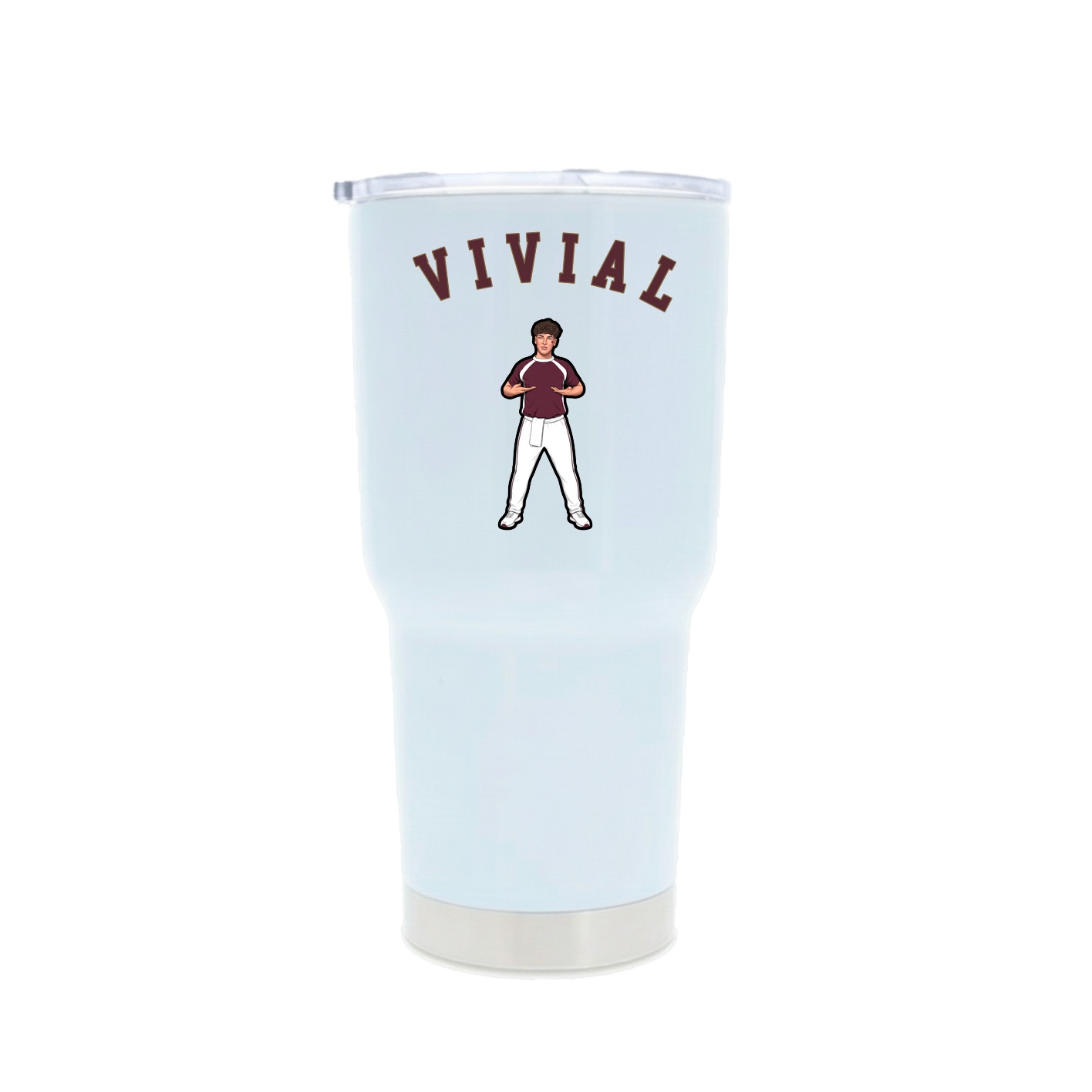 30oz Stainless Steel Tumbler — Shirsey Arch in White