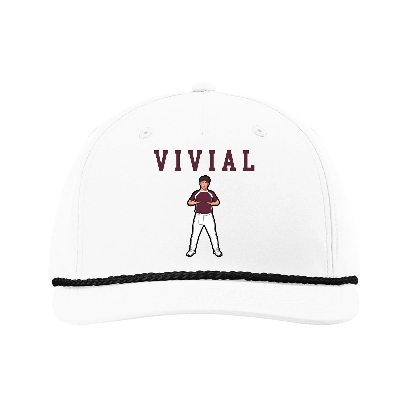 Five-Panel Classic Rope Cap — Shirsey in White
