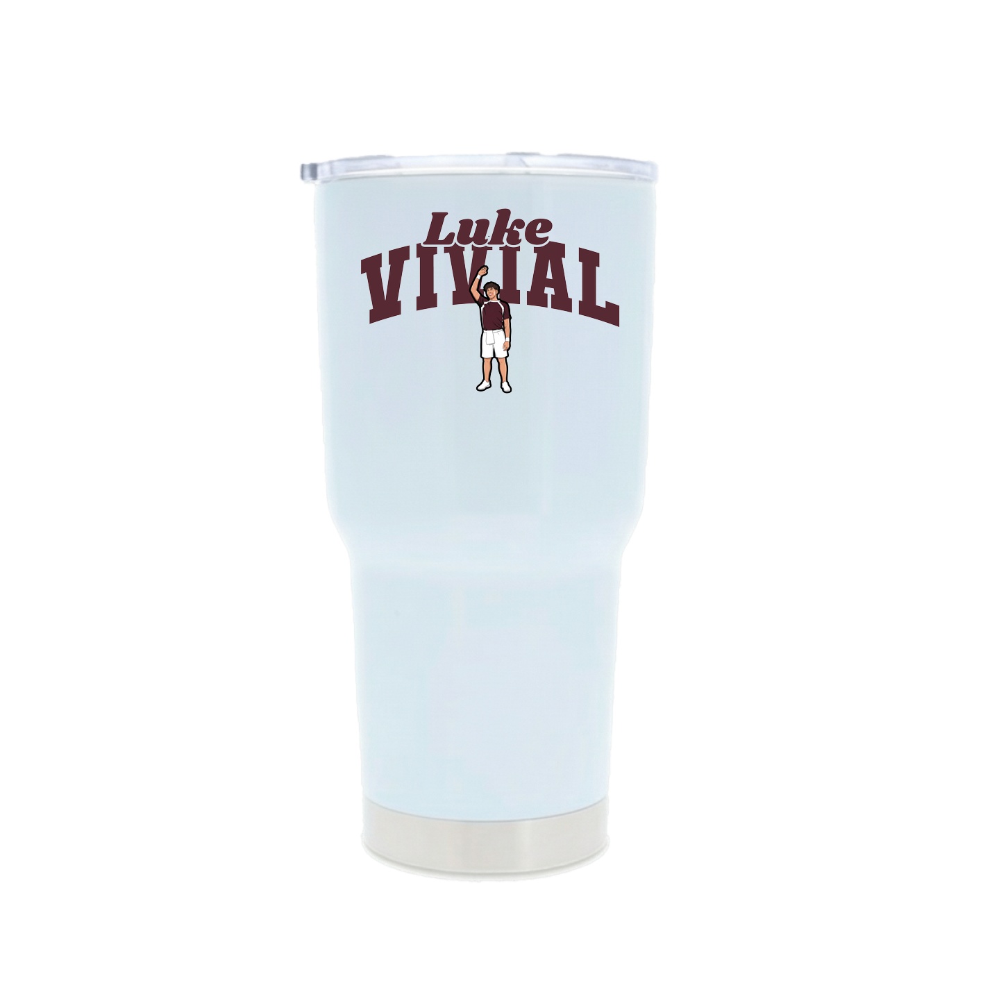 30oz Stainless Steel Tumbler — Signature Arch in White