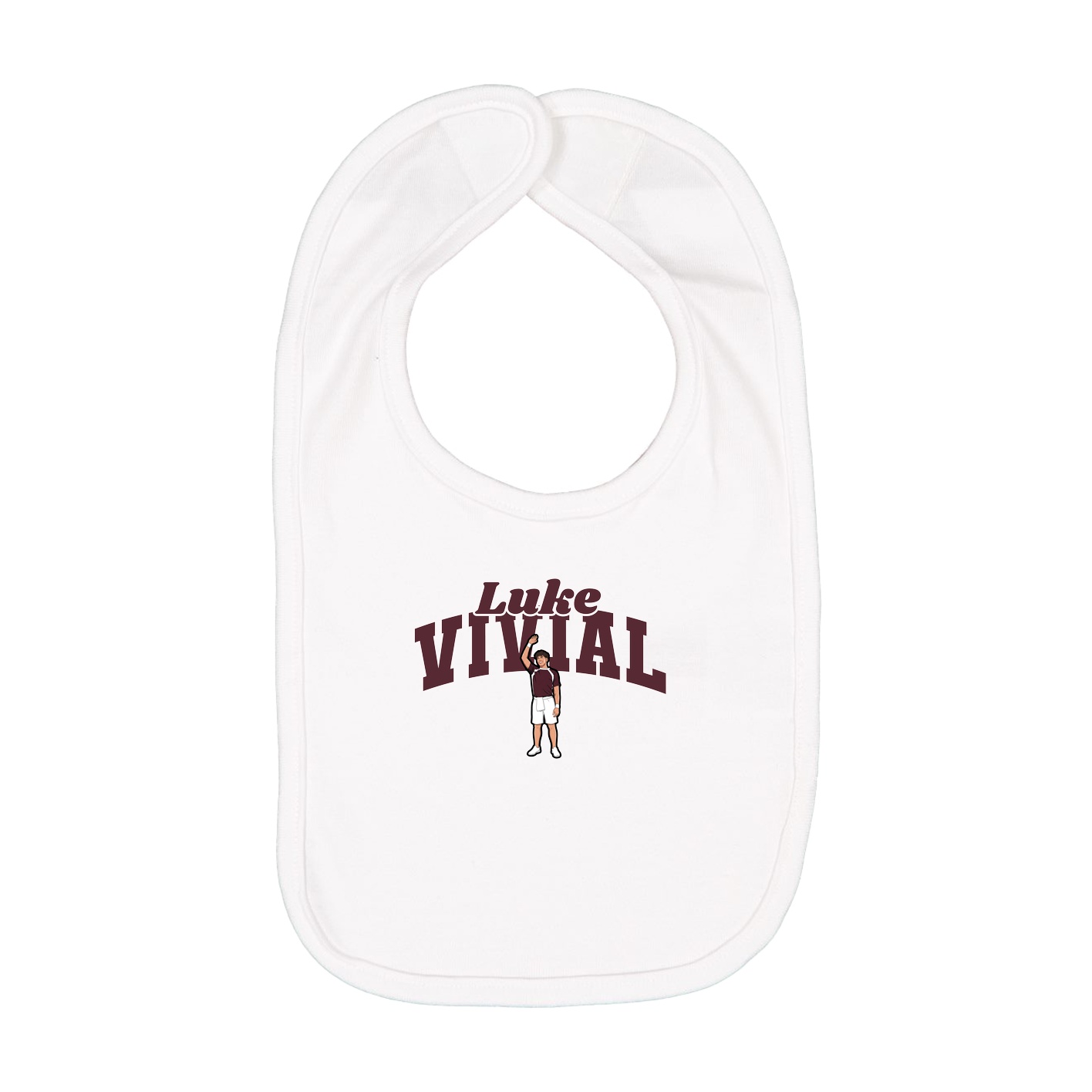 Infant Bib — Signature Arch in White