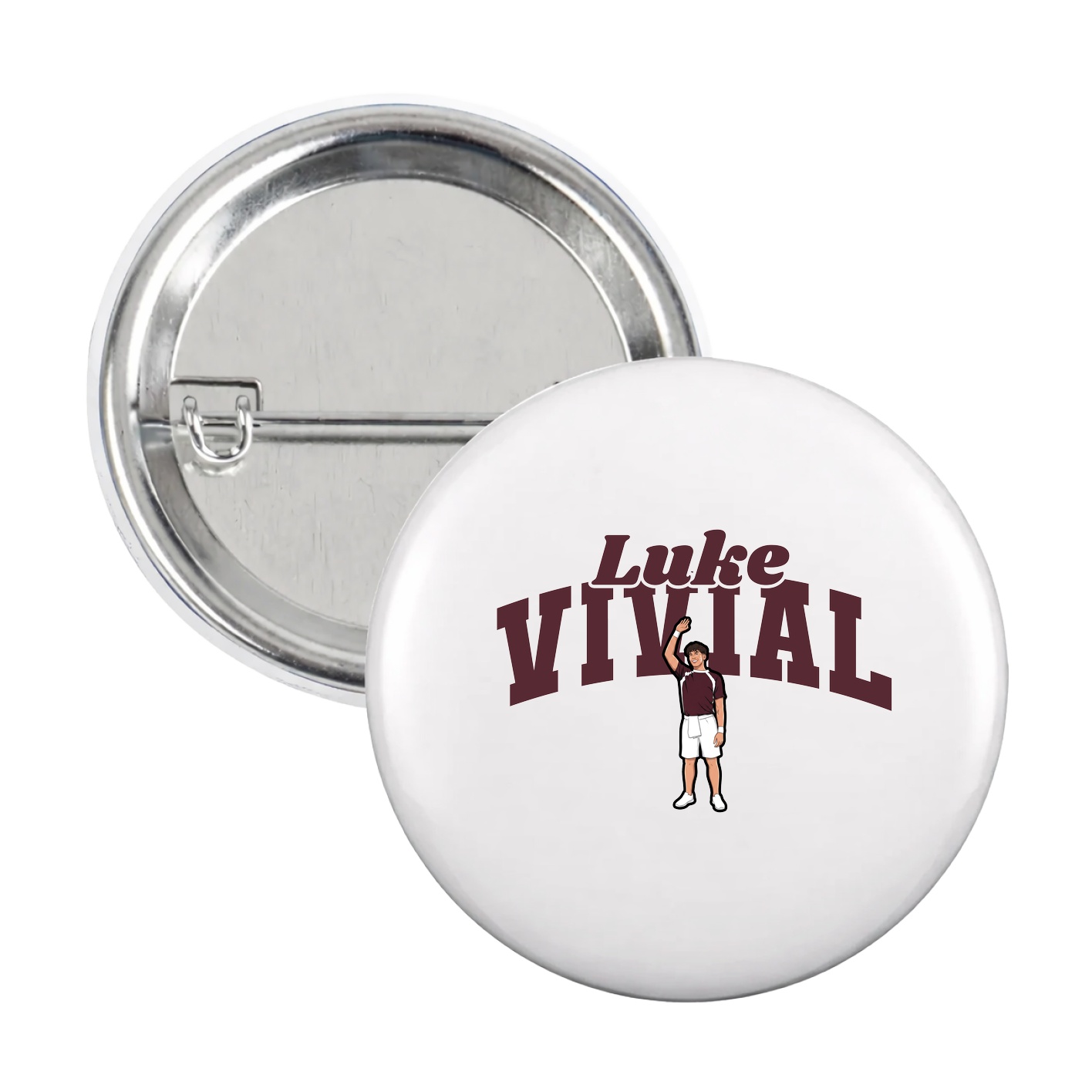 Game Day Button — Signature Arch in White