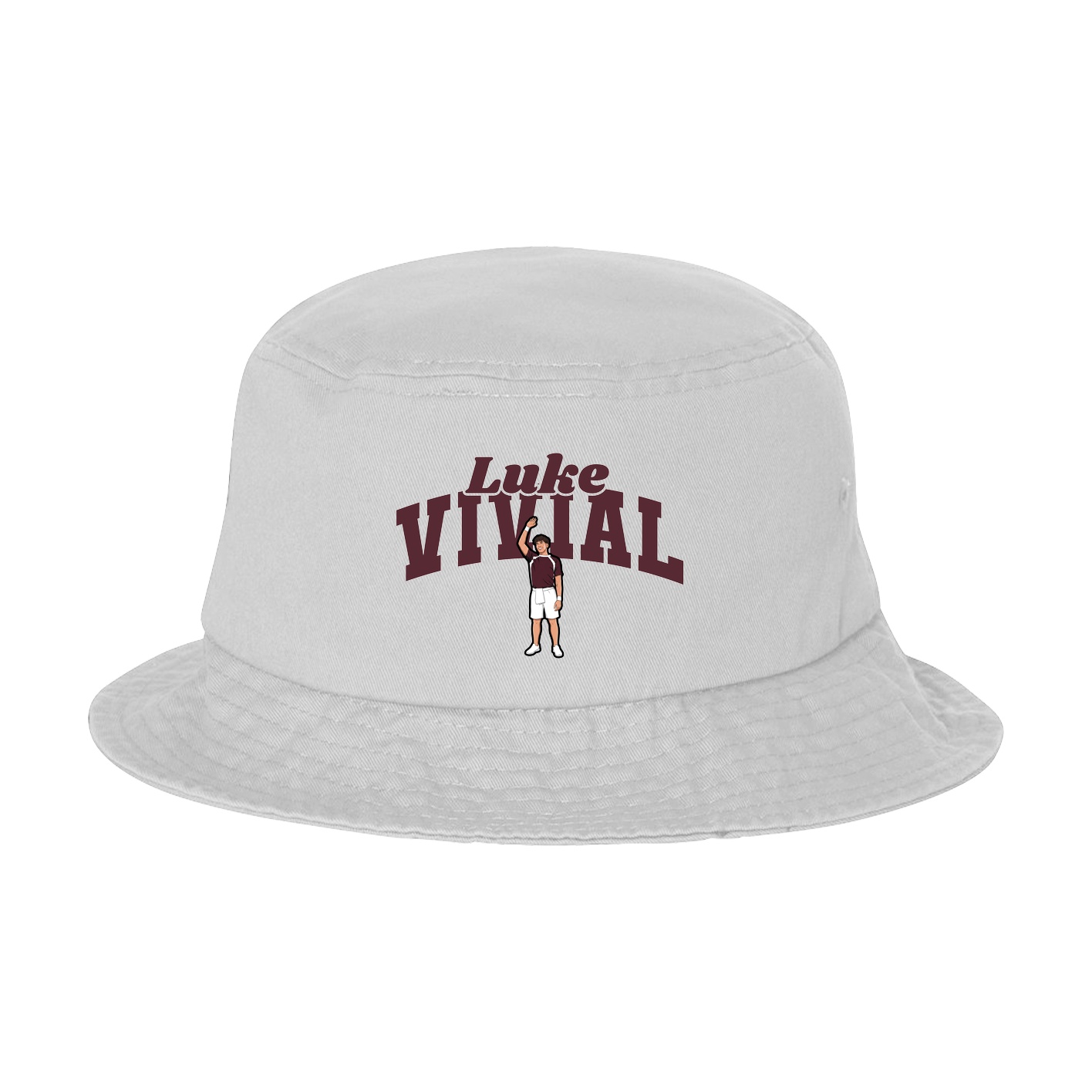 Bucket Cap — Signature Arch in White