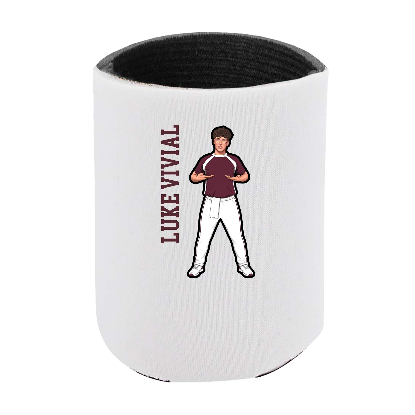 Can Holder — Name Vertical in White