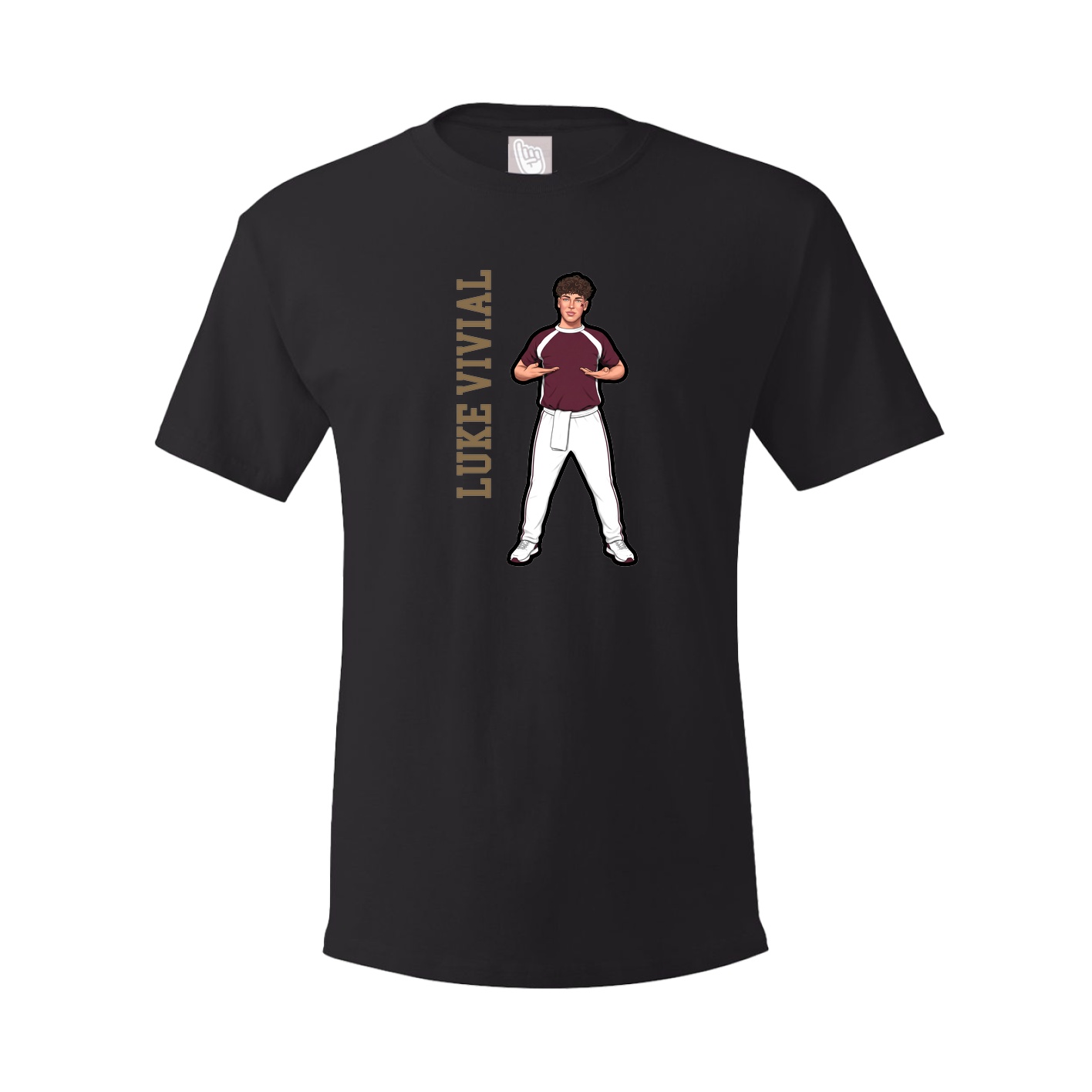 Tee — Name Vertical in Black