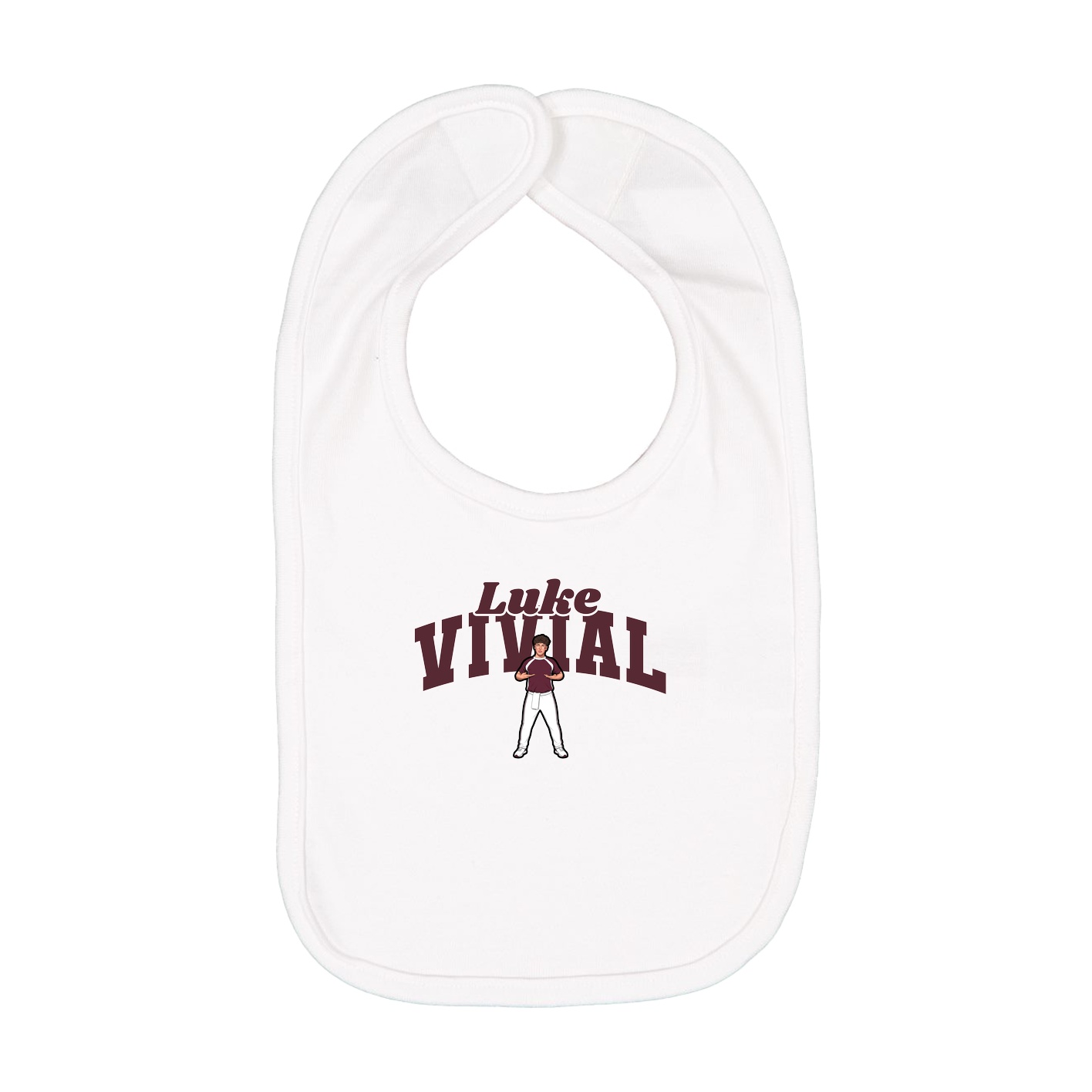 Infant Bib — Signature Arch in White