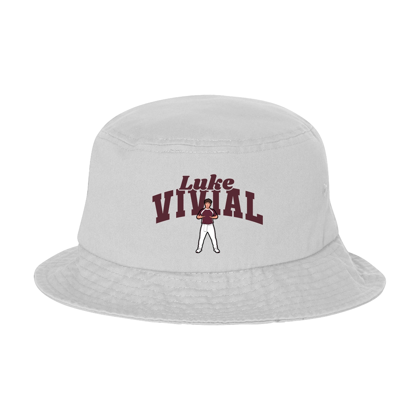 Bucket Cap — Signature Arch in White