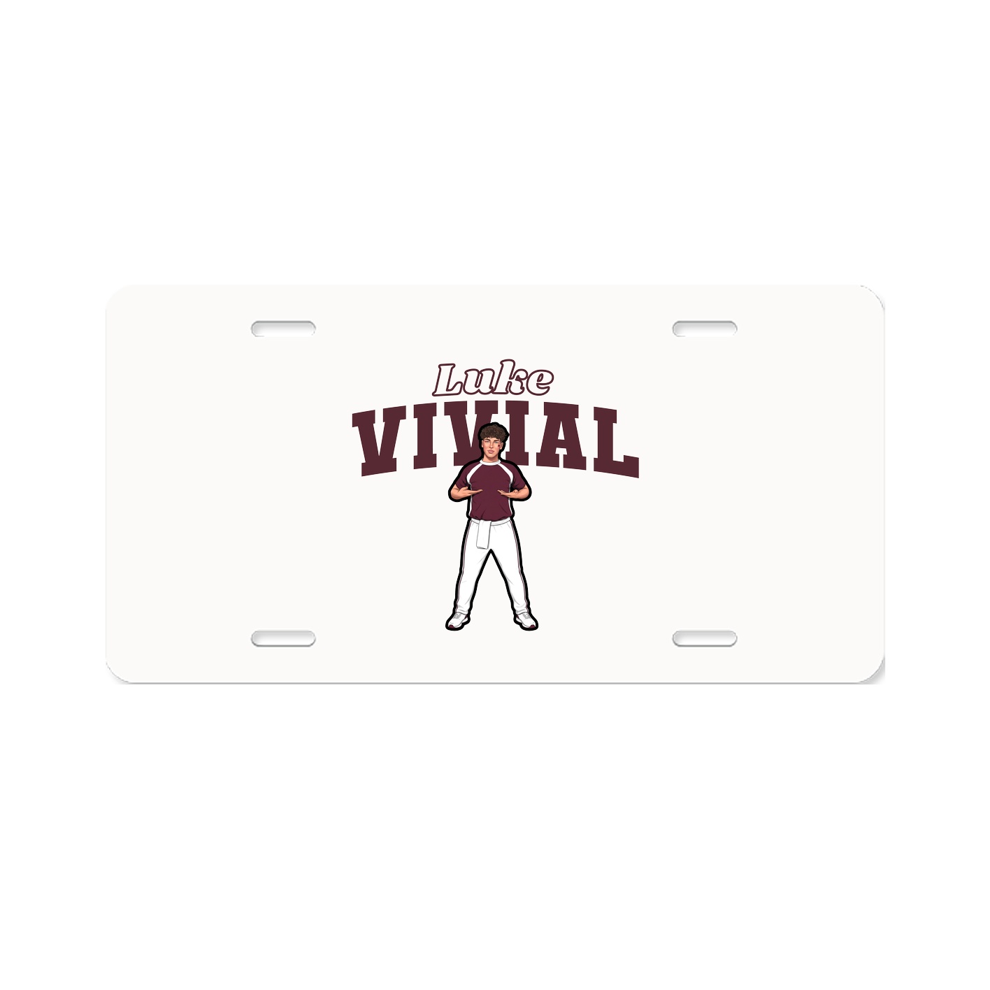 License Plate — Name Arch in Classic