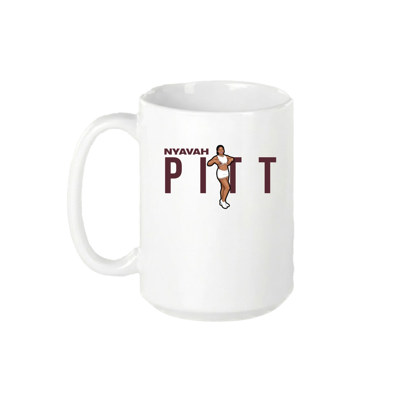 15oz Coffee Mug — Player Name in White
