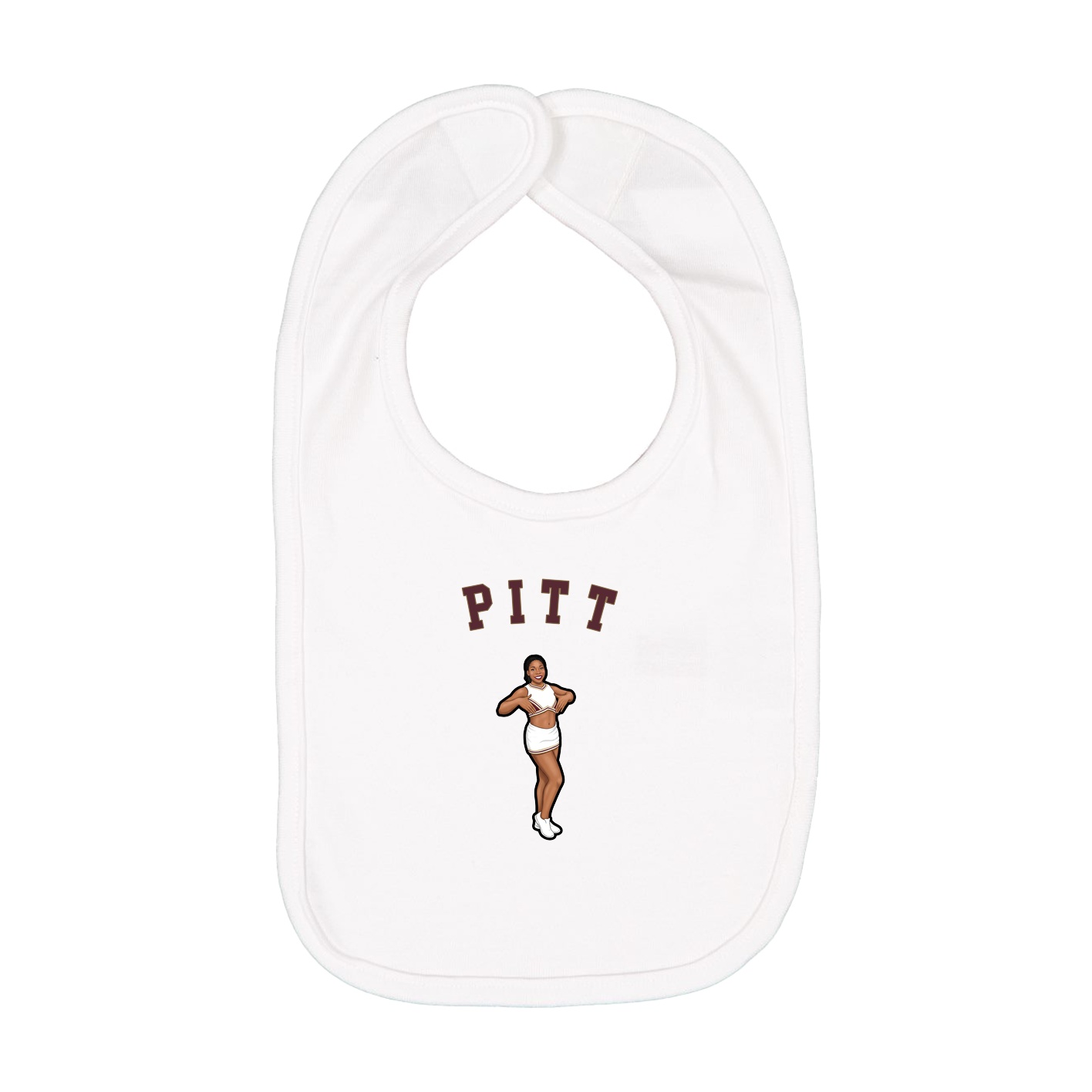 Infant Bib — Shirsey Arch in White