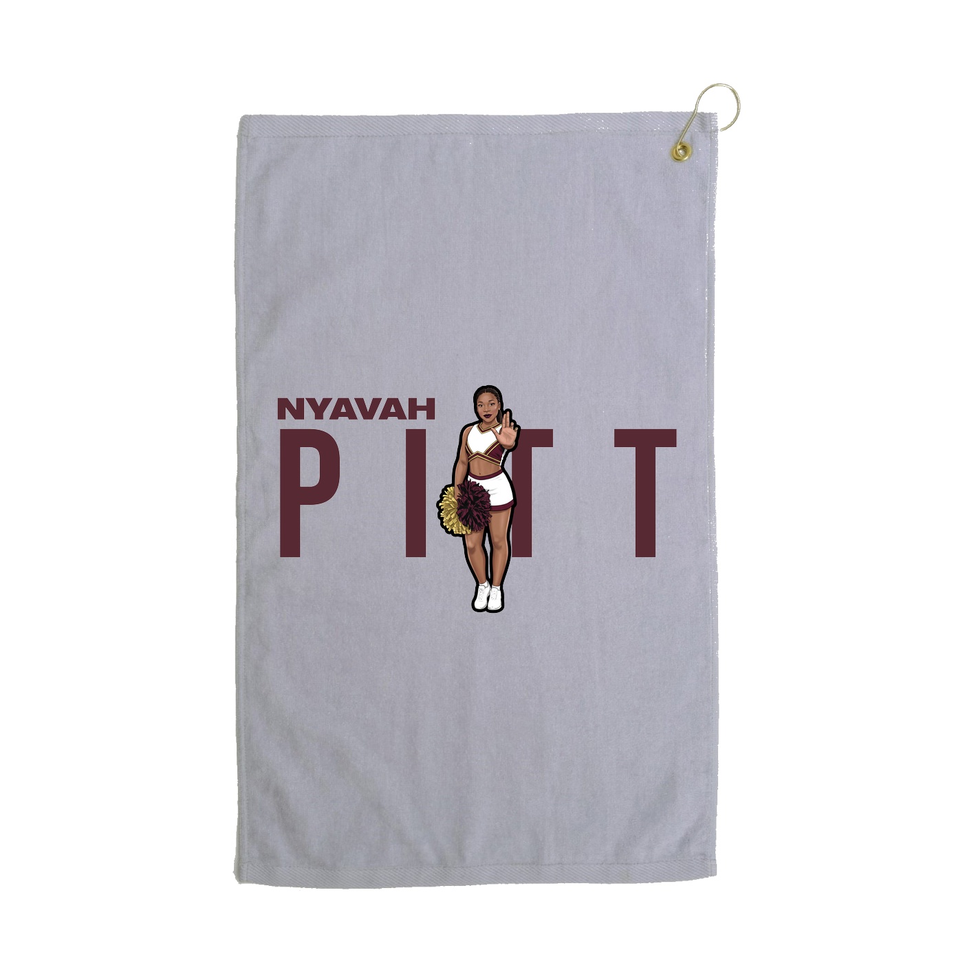 Golf Towel — Player Name in Grey