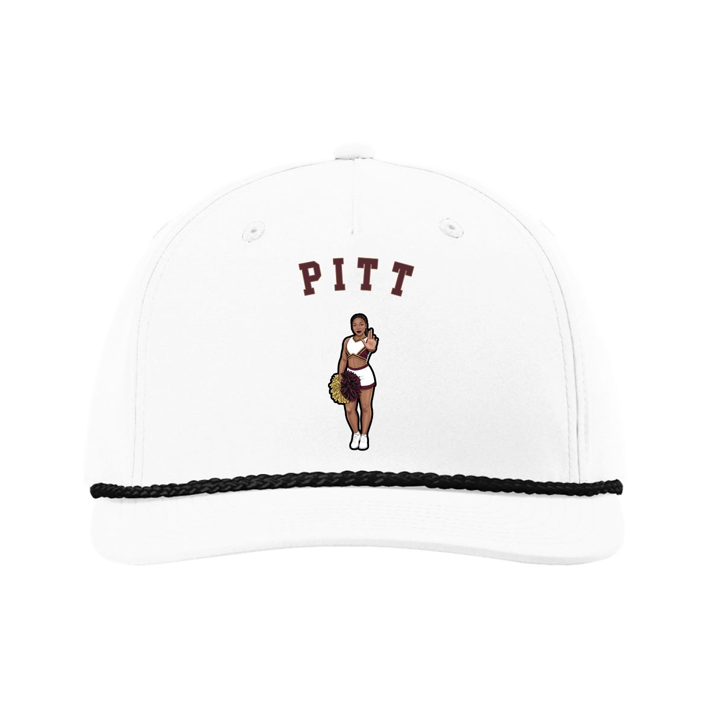 Five-Panel Classic Rope Cap — Shirsey Arch in White