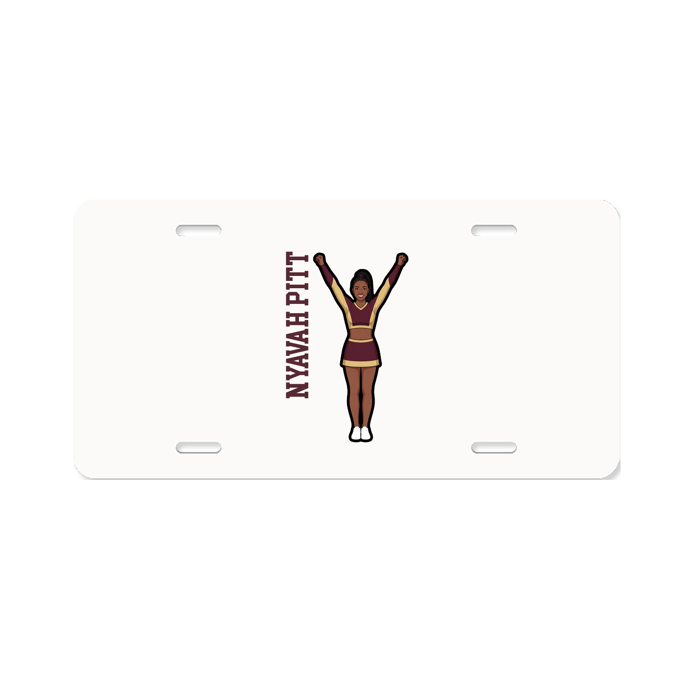 License Plate — Name Vertical in Classic