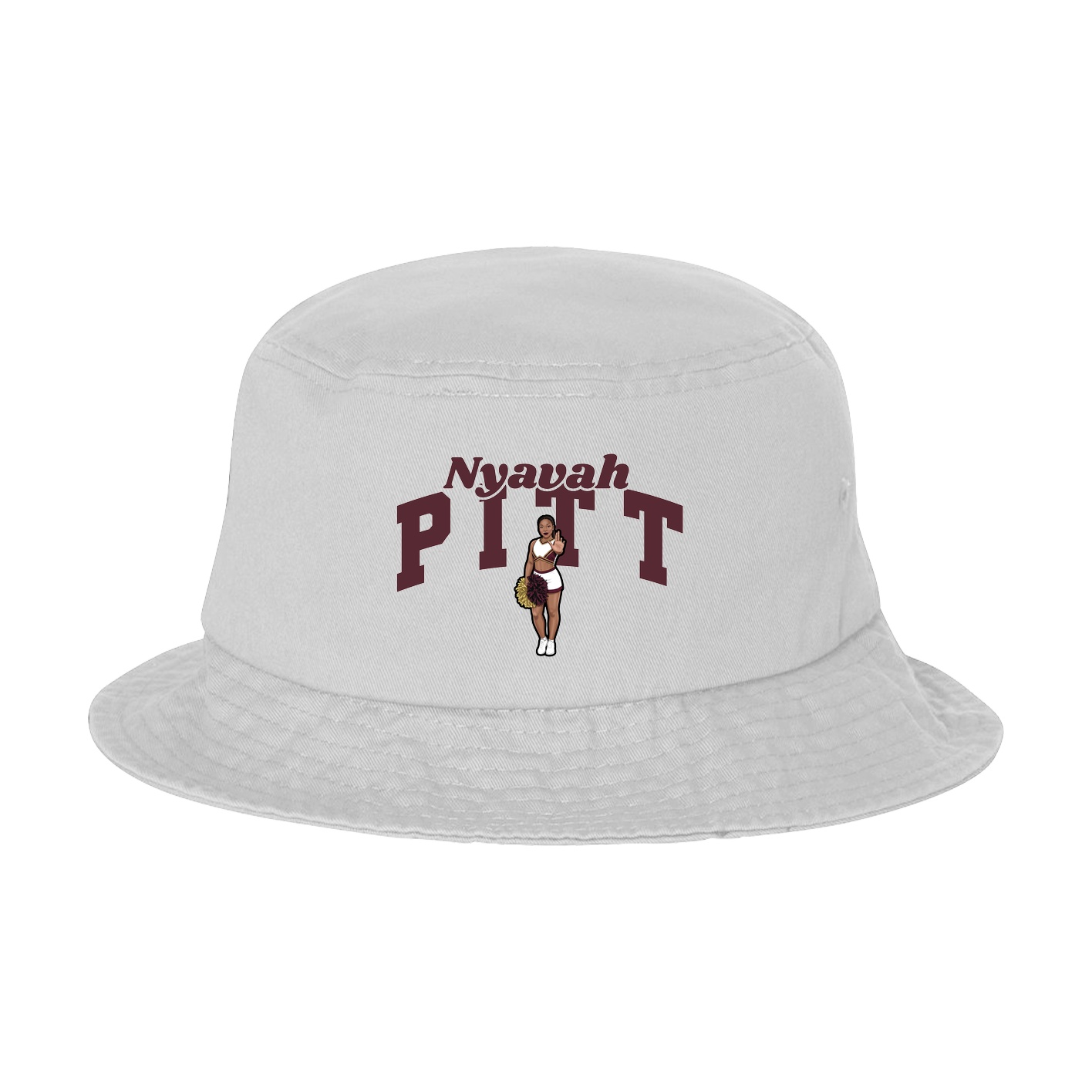 Bucket Cap — Signature Arch in White