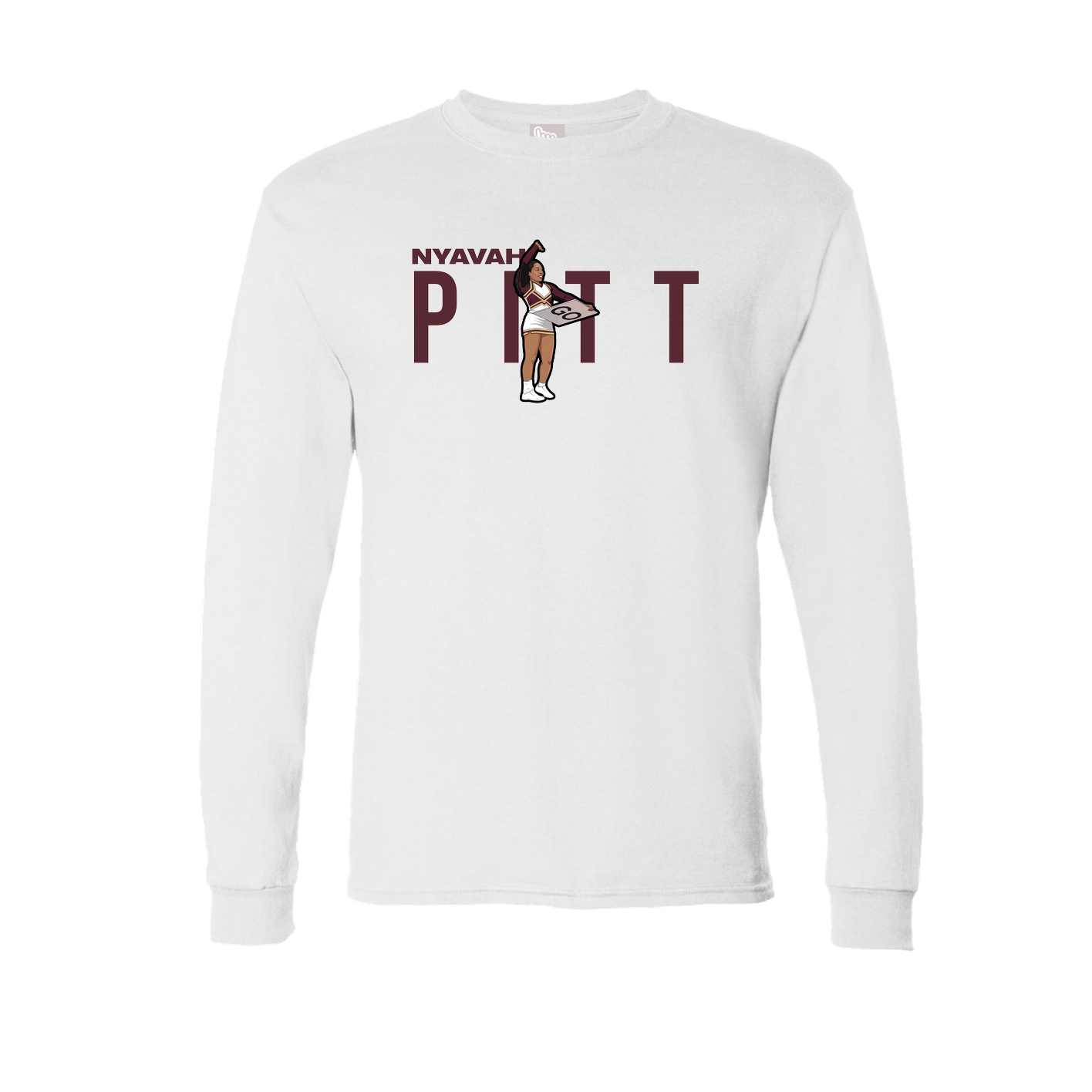Long Sleeve Tee — Player Name in White