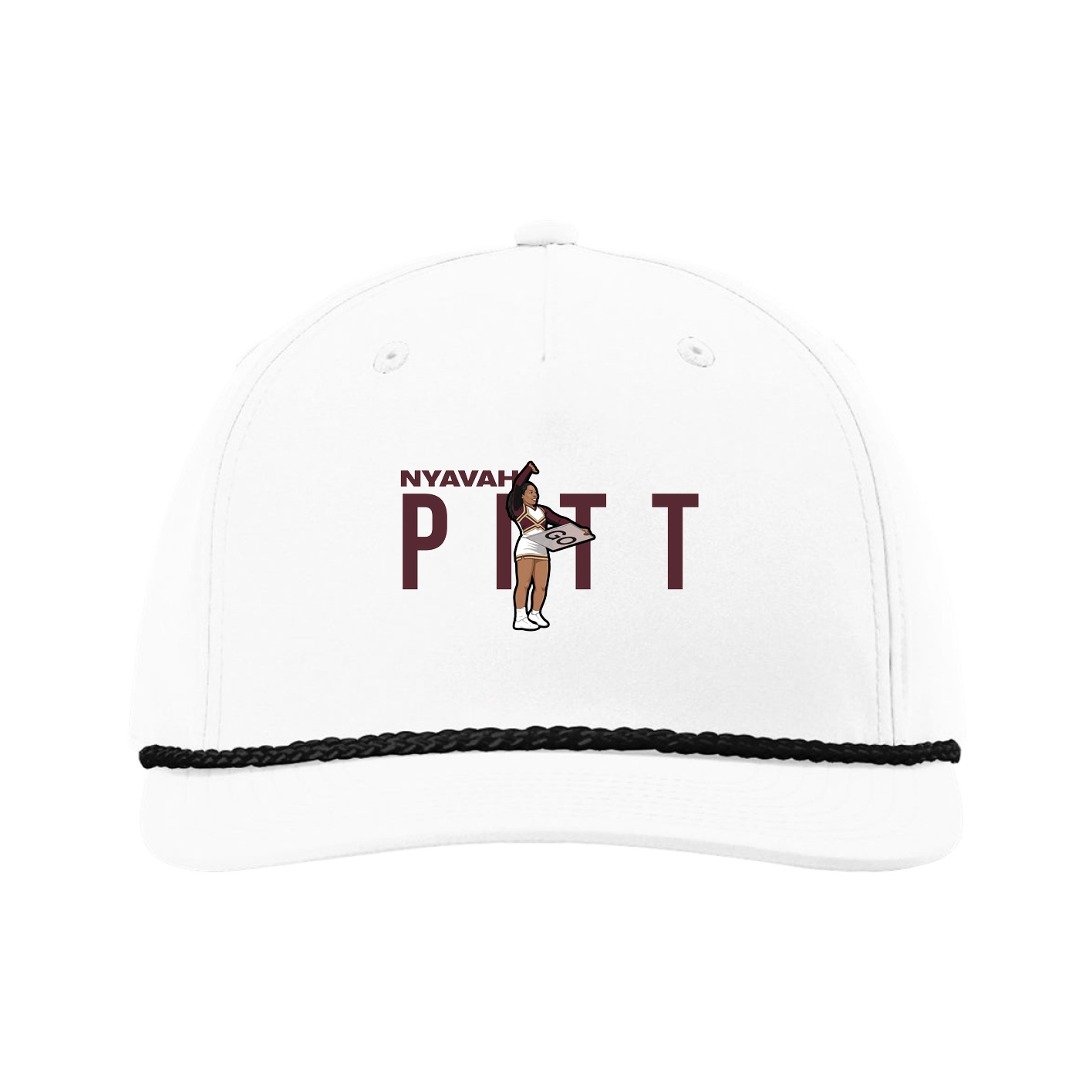 Five-Panel Classic Rope Cap — Player Name in White