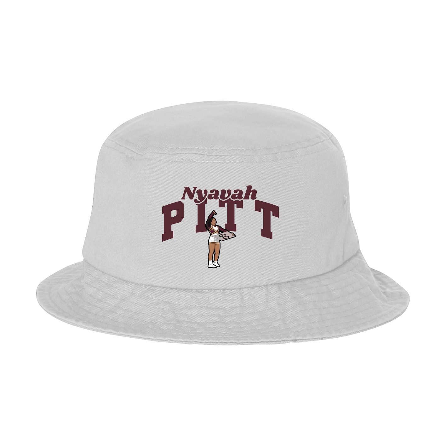 Bucket Cap — Signature Arch in White