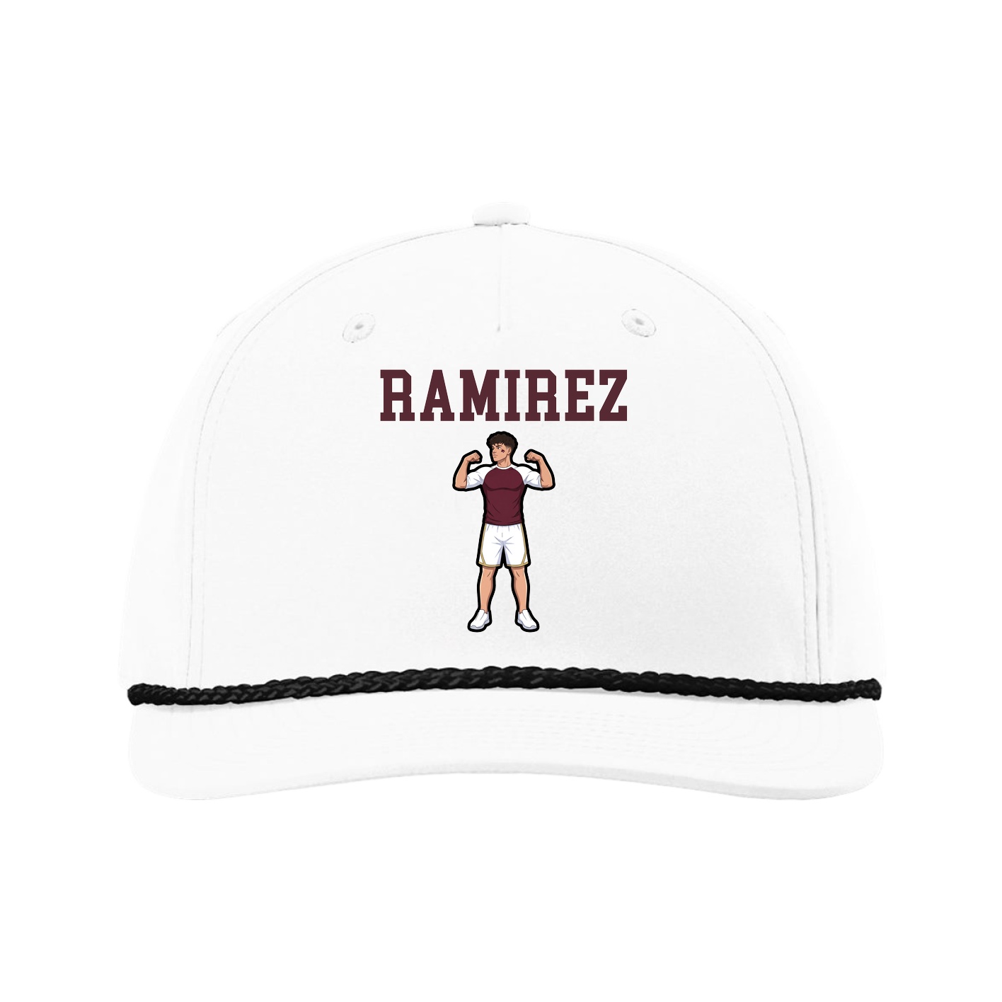Five-Panel Classic Rope Cap — Shirsey in White
