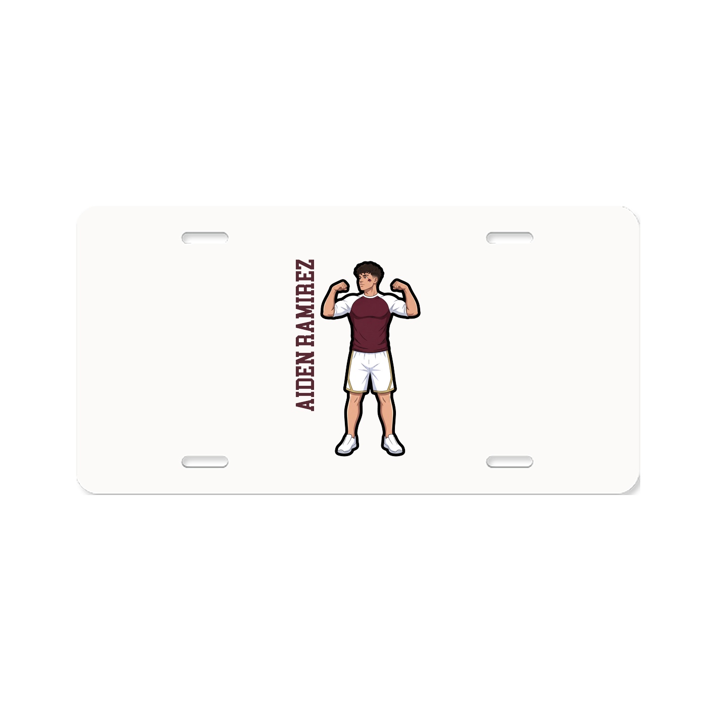 License Plate — Name Vertical in Classic