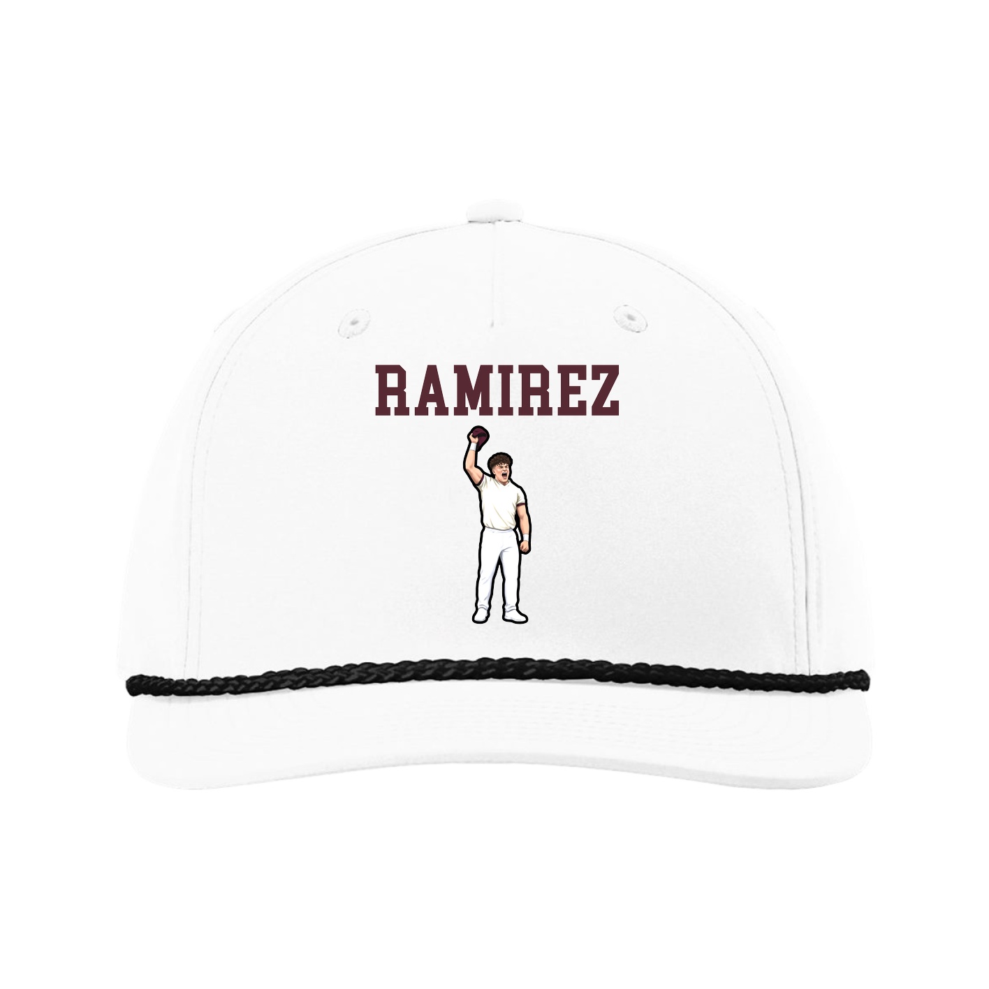 Five-Panel Classic Rope Cap — Shirsey in White