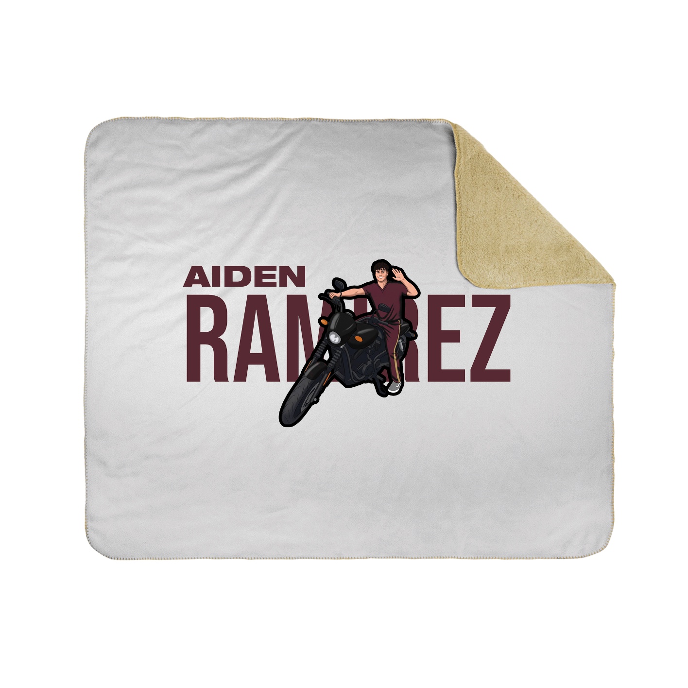Throw Blanket — Player Name in White
