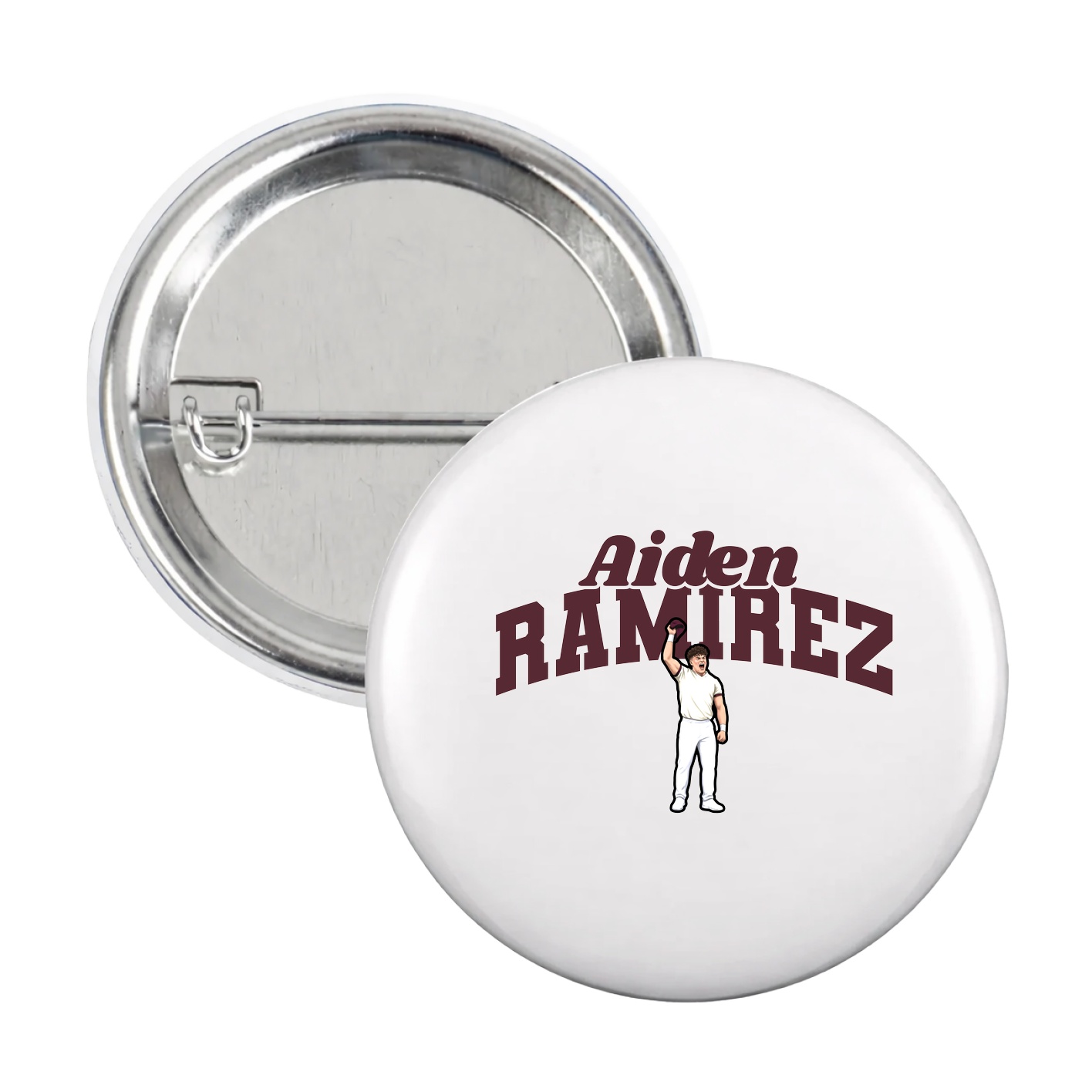 Game Day Button — Signature Arch in White