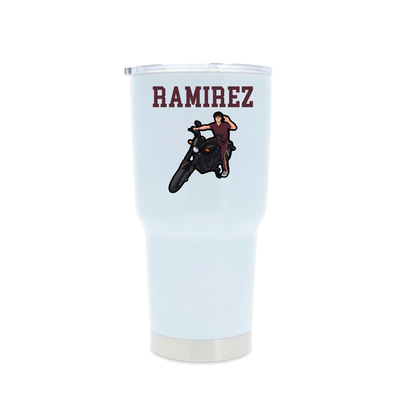30oz Stainless Steel Tumbler — Shirsey in White