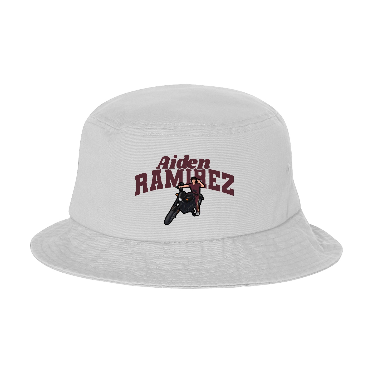 Bucket Cap — Signature Arch in White