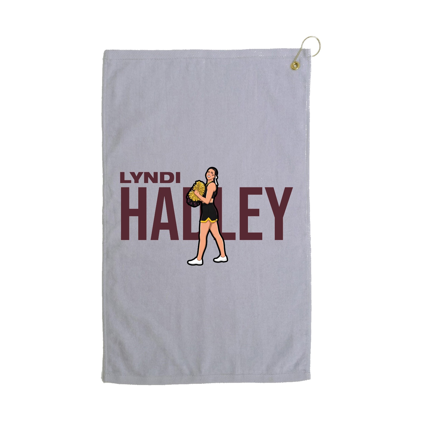 Golf Towel — Player Name in Grey