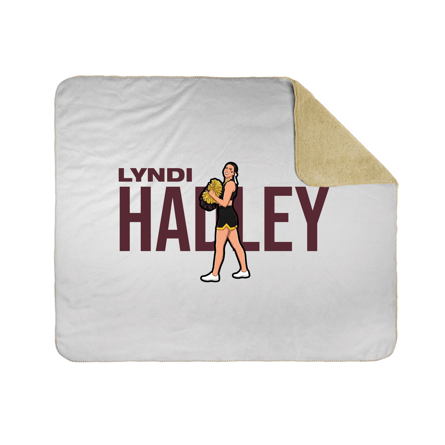 Throw Blanket — Player Name in White