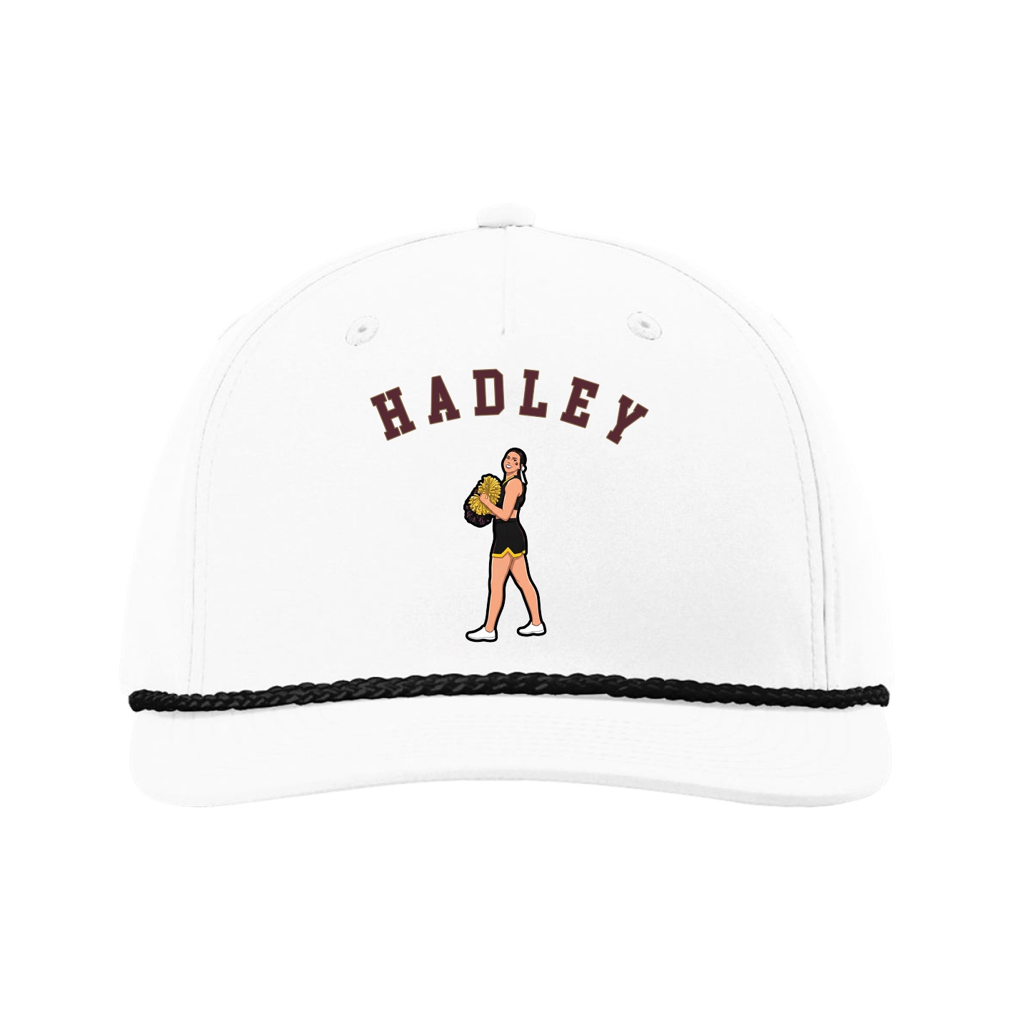 Five-Panel Classic Rope Cap — Shirsey Arch in White