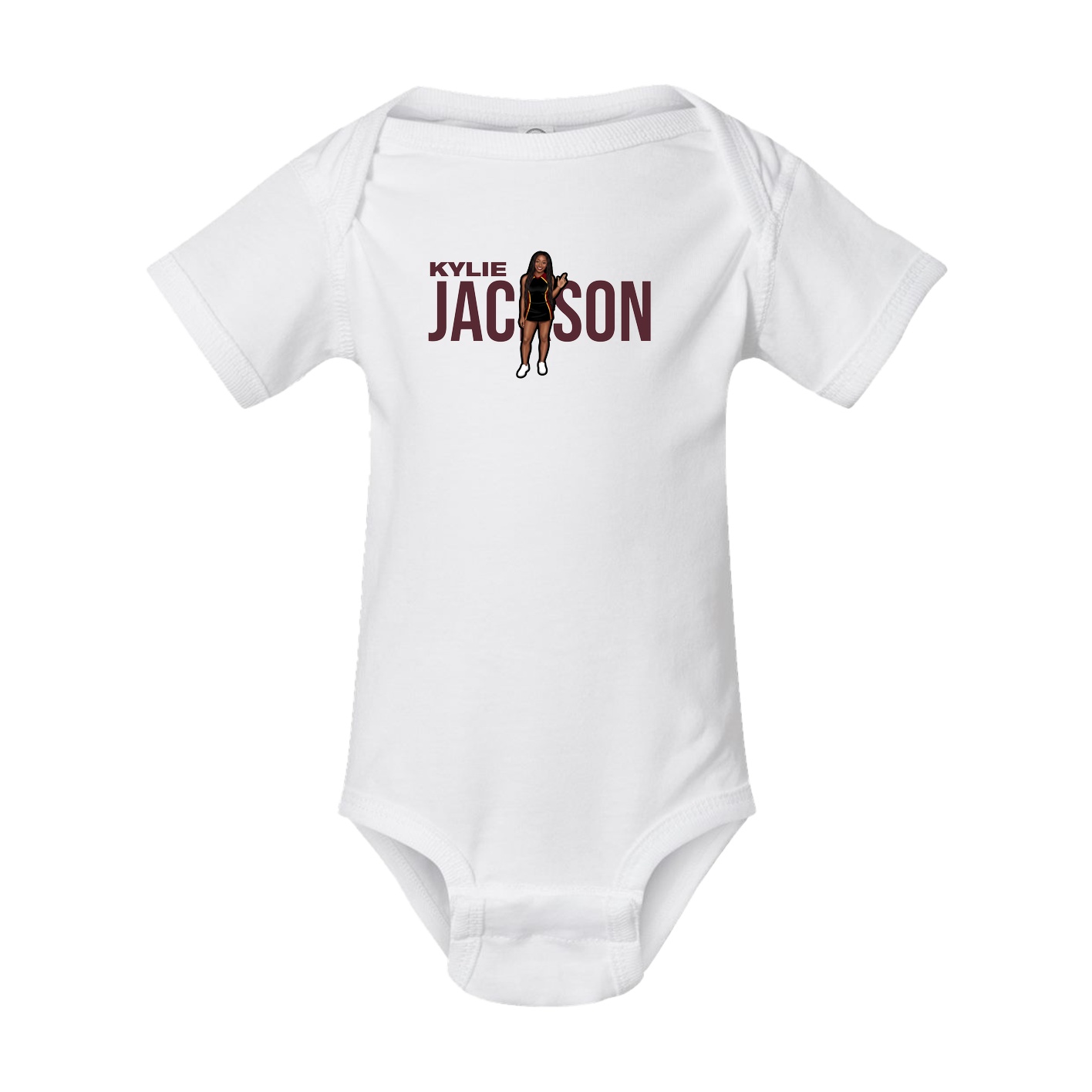 Baby Onesie — Player Name in White