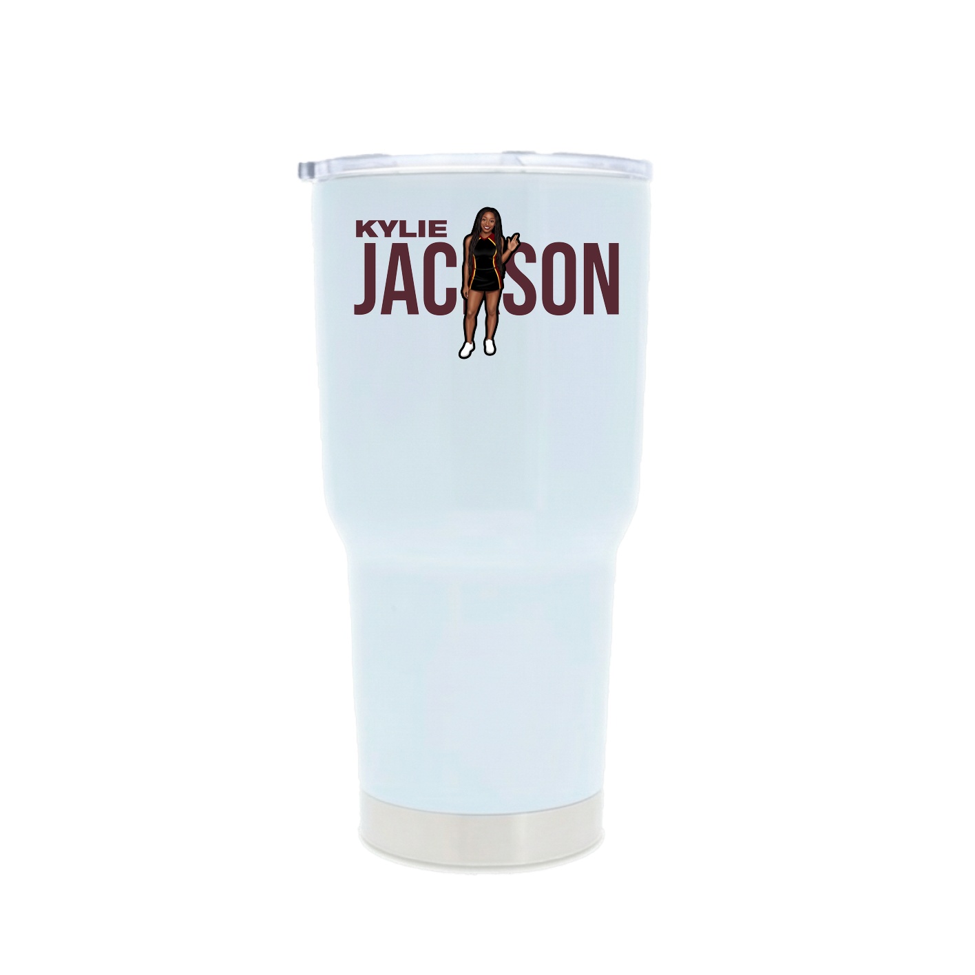 30oz Stainless Steel Tumbler — Player Name in White