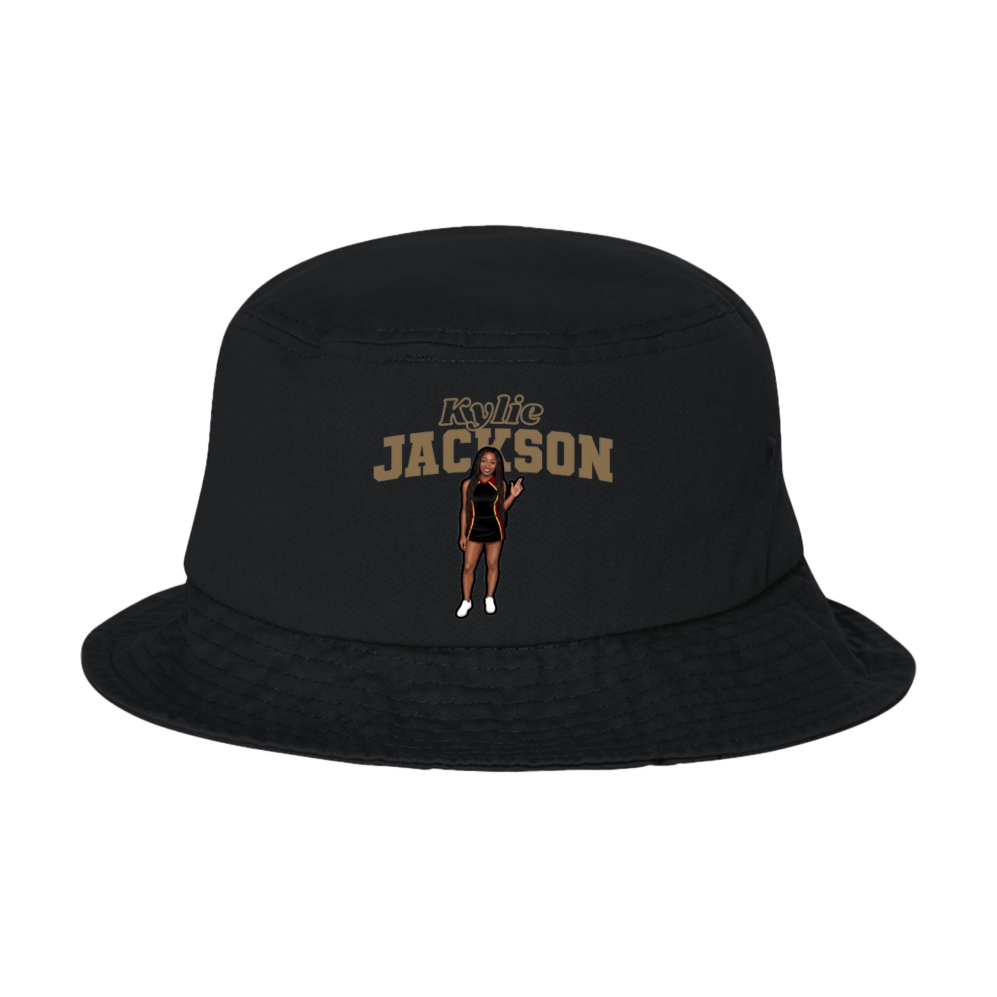 Bucket Cap — Name Arch in Black