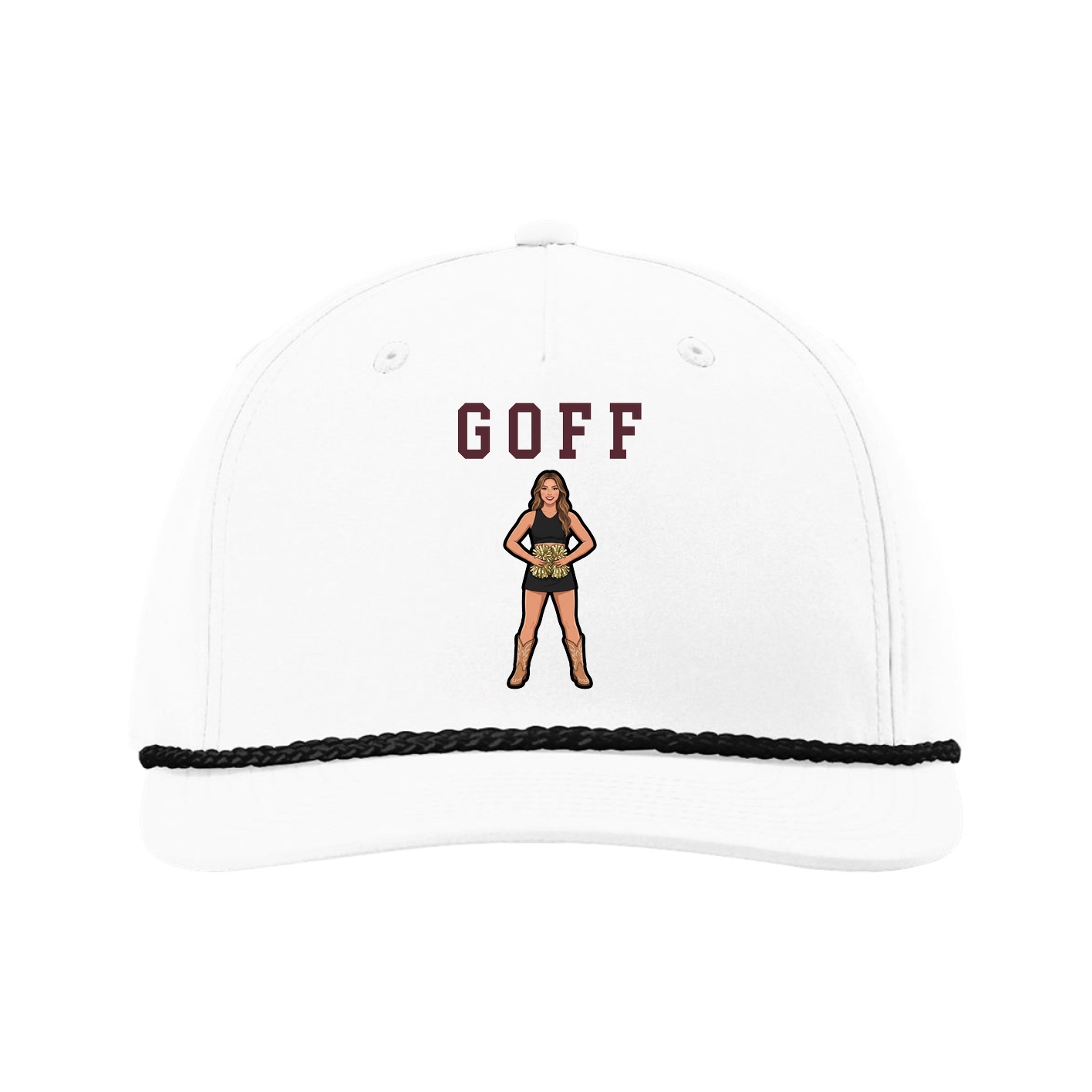 Five-Panel Classic Rope Cap — Shirsey in White