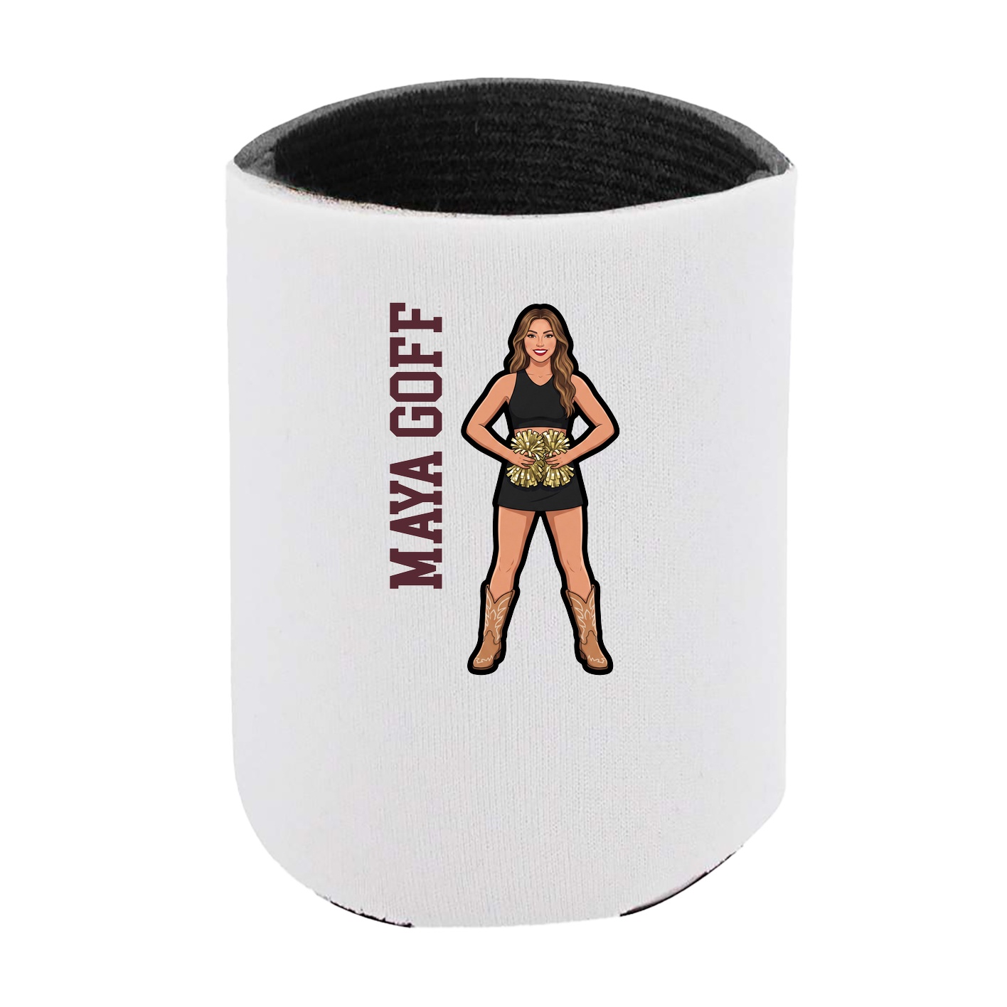 Can Holder — Name Vertical in White