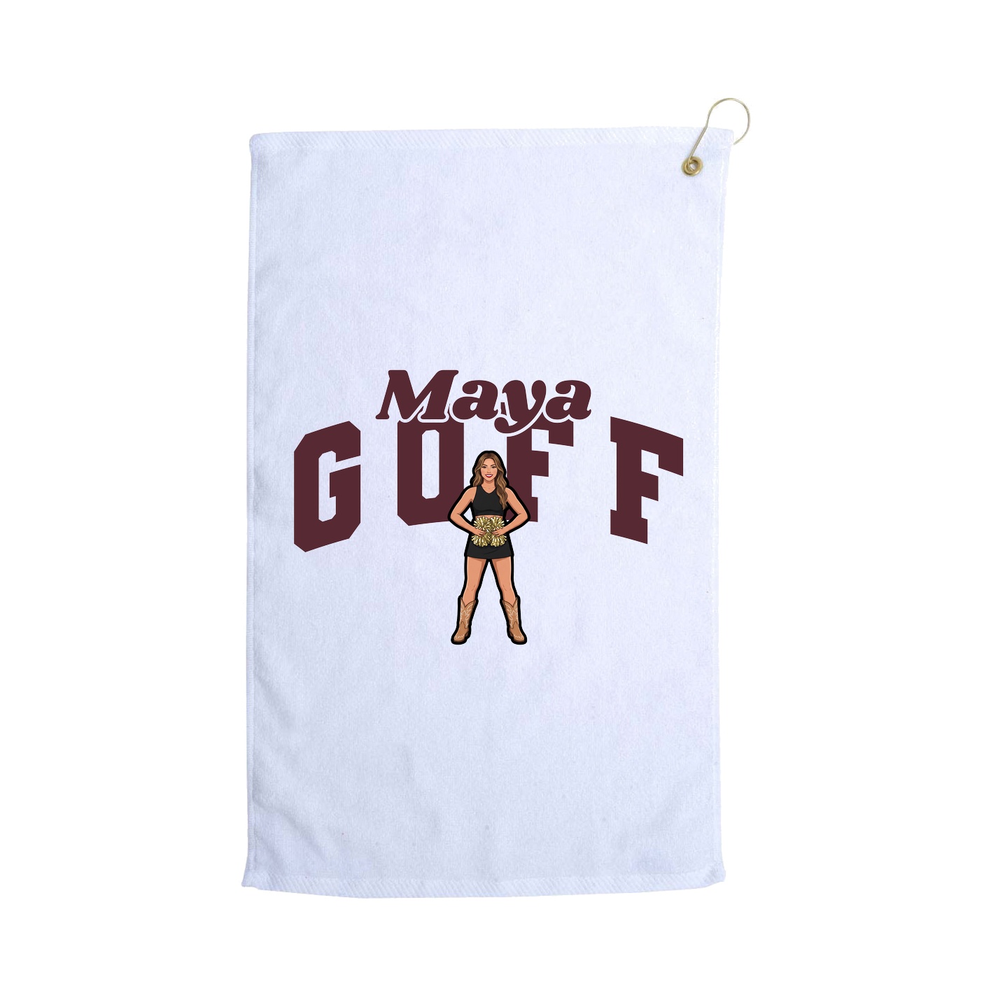 Golf Towel — Signature Arch in White