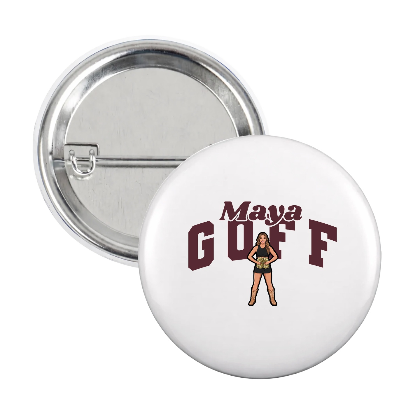 Game Day Button — Signature Arch in White