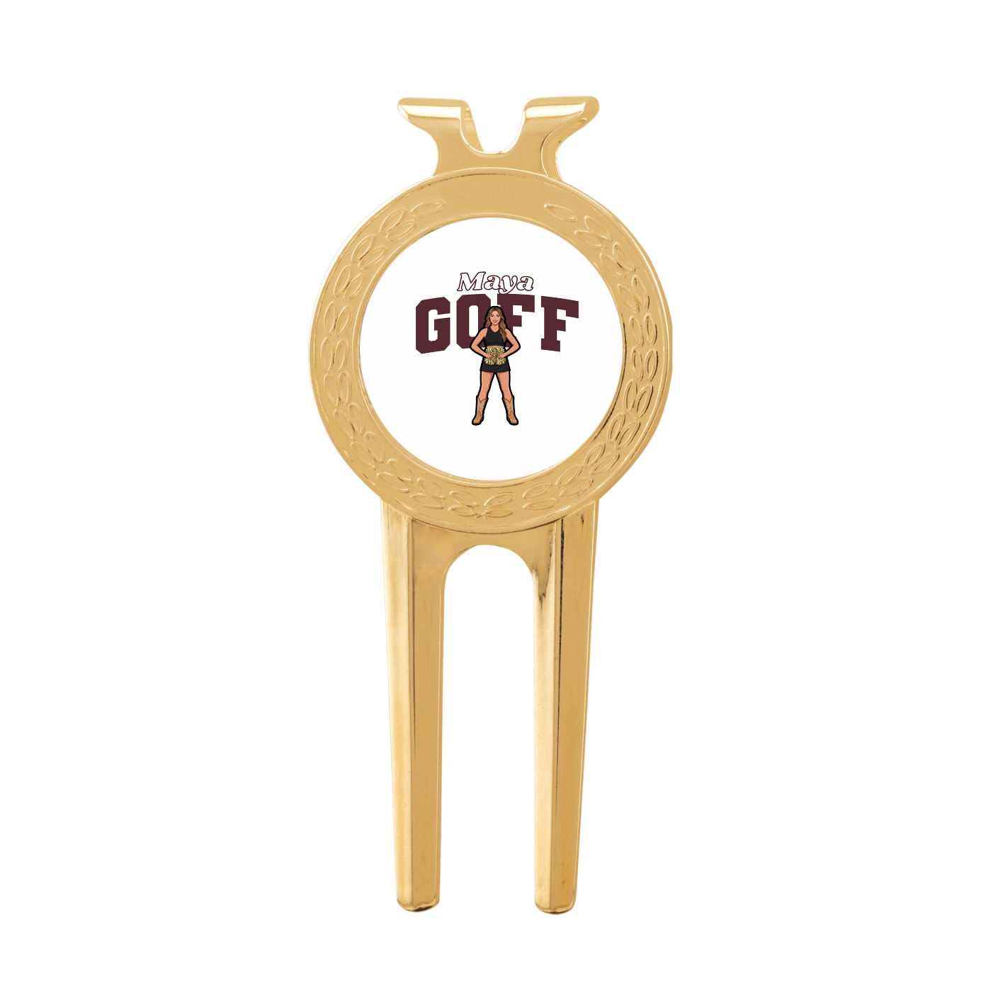 Divot Tool with Ball Marker — Name Arch in Classic