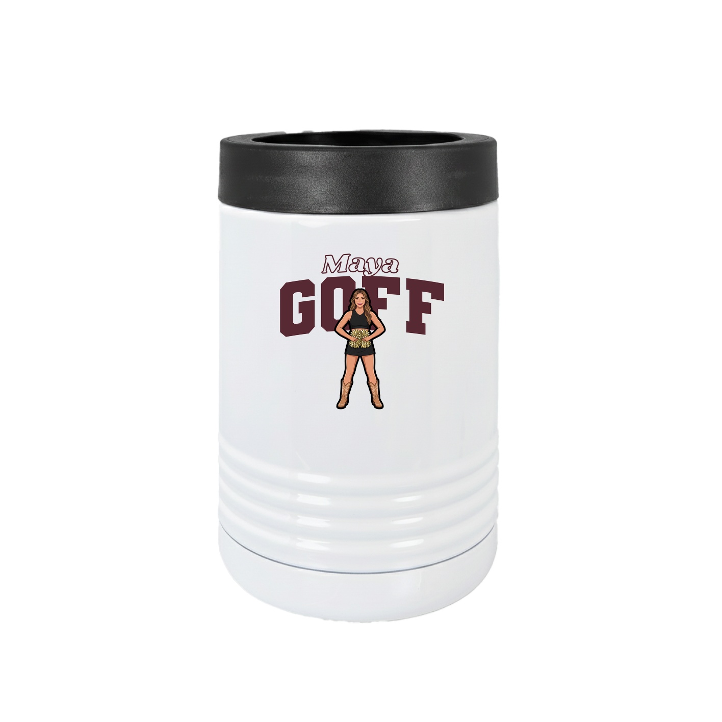 Beverage Holder — Name Arch in White