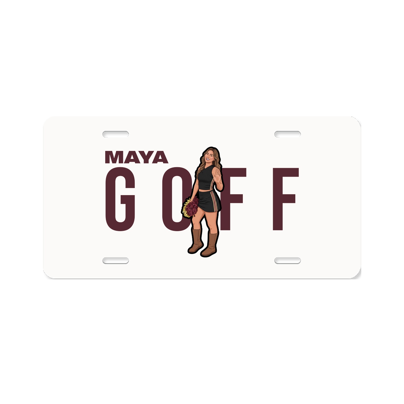 License Plate — Player Name in Classic