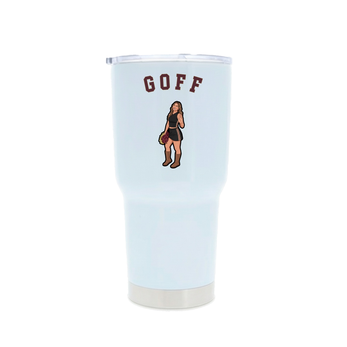 30oz Stainless Steel Tumbler — Shirsey Arch in White