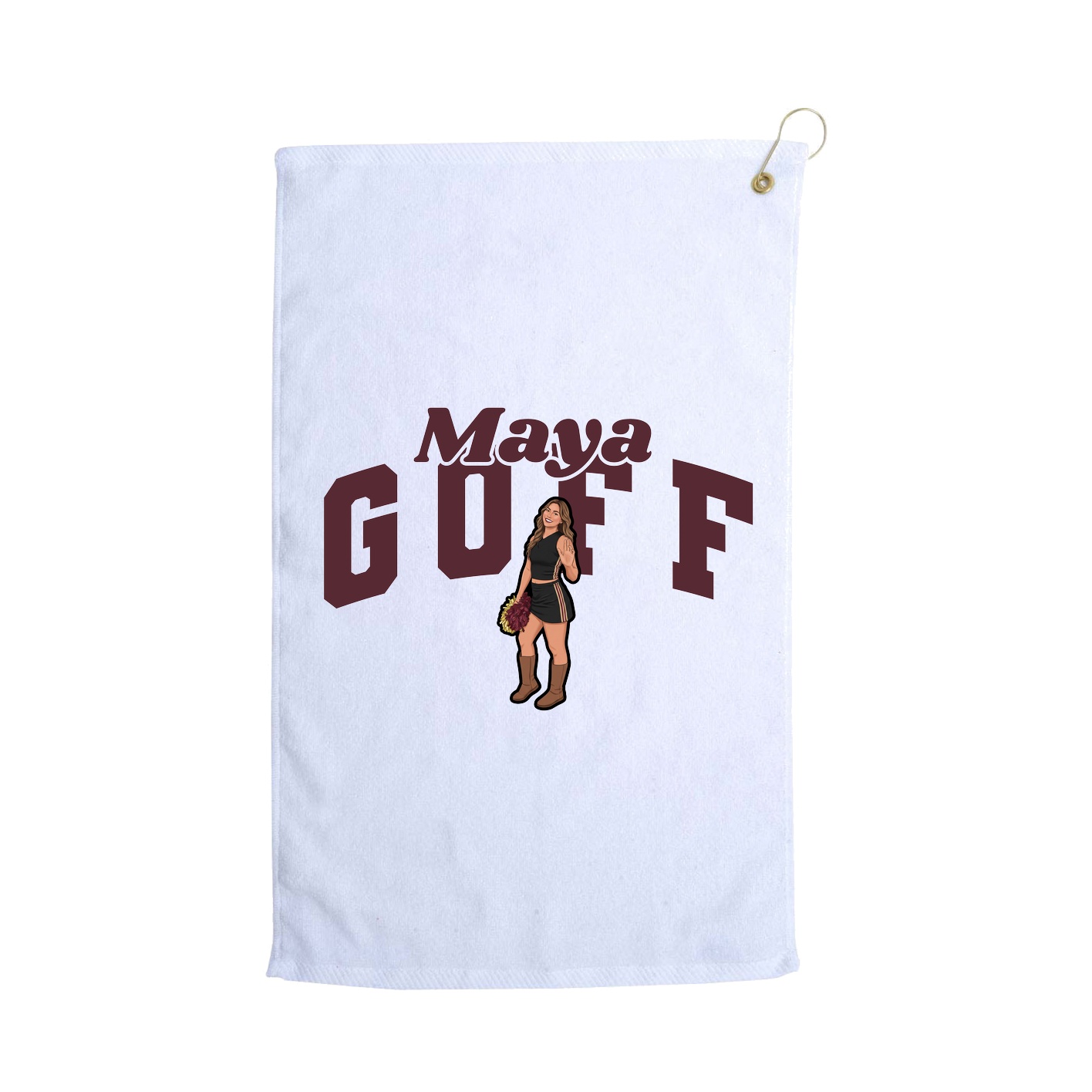 Golf Towel — Signature Arch in White