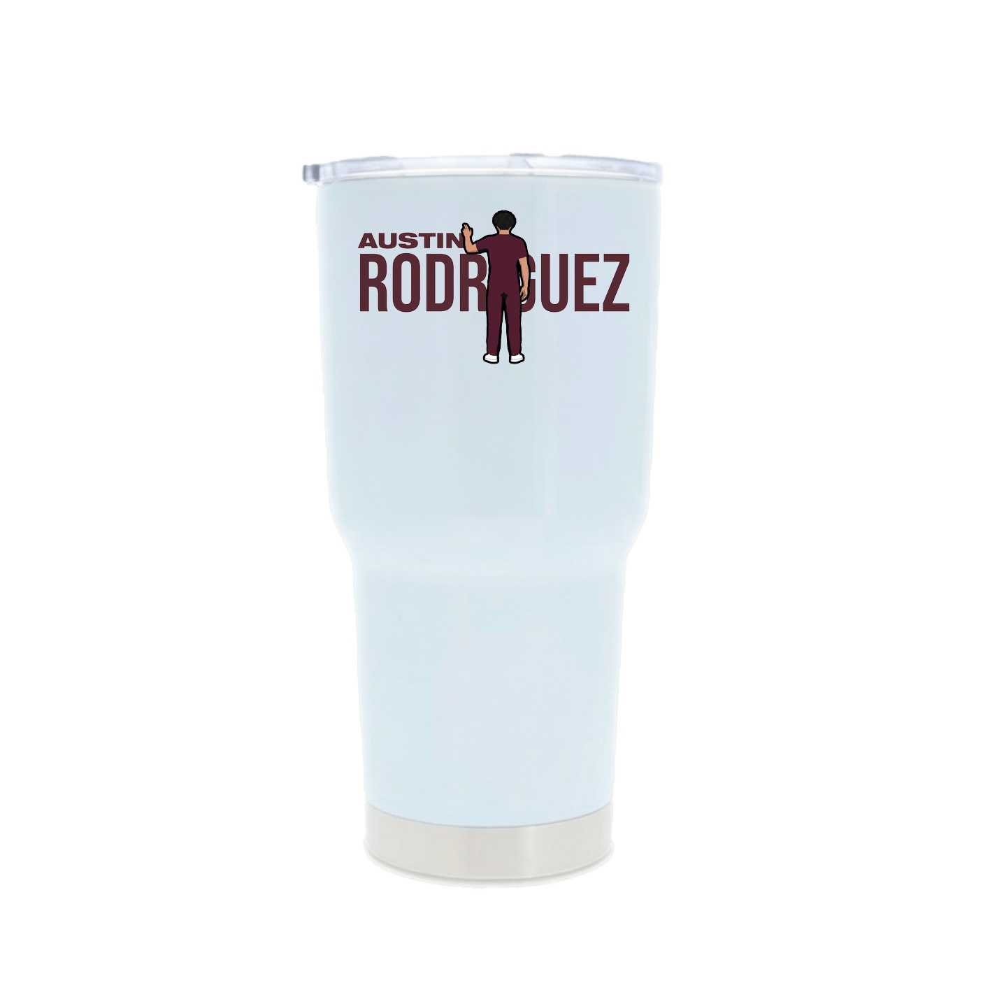 30oz Stainless Steel Tumbler — Player Name in White