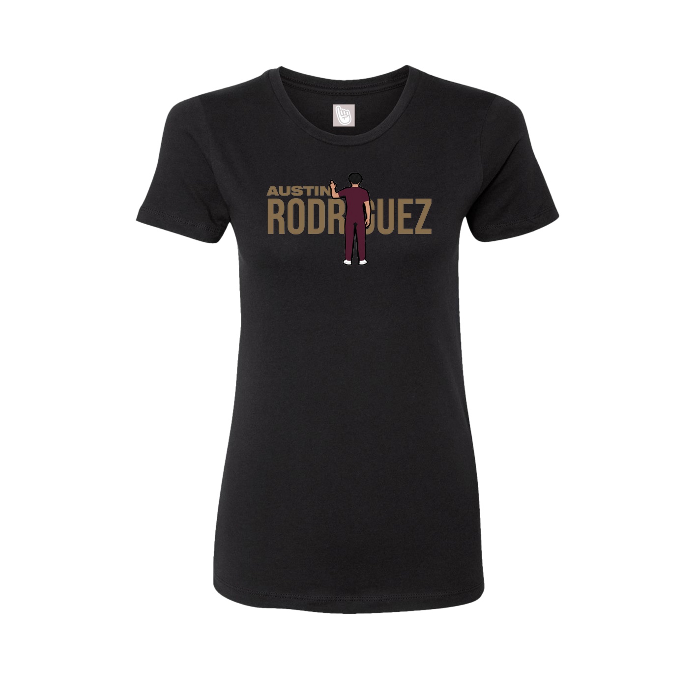 Fitted Women's Tee — Player Name in Black