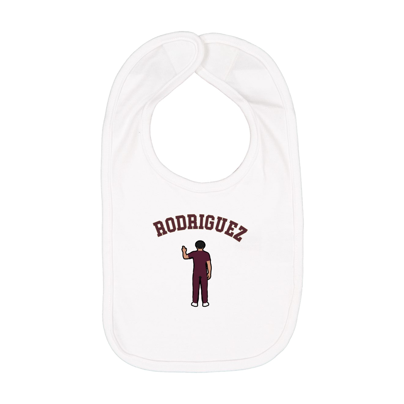 Infant Bib — Shirsey Arch in White