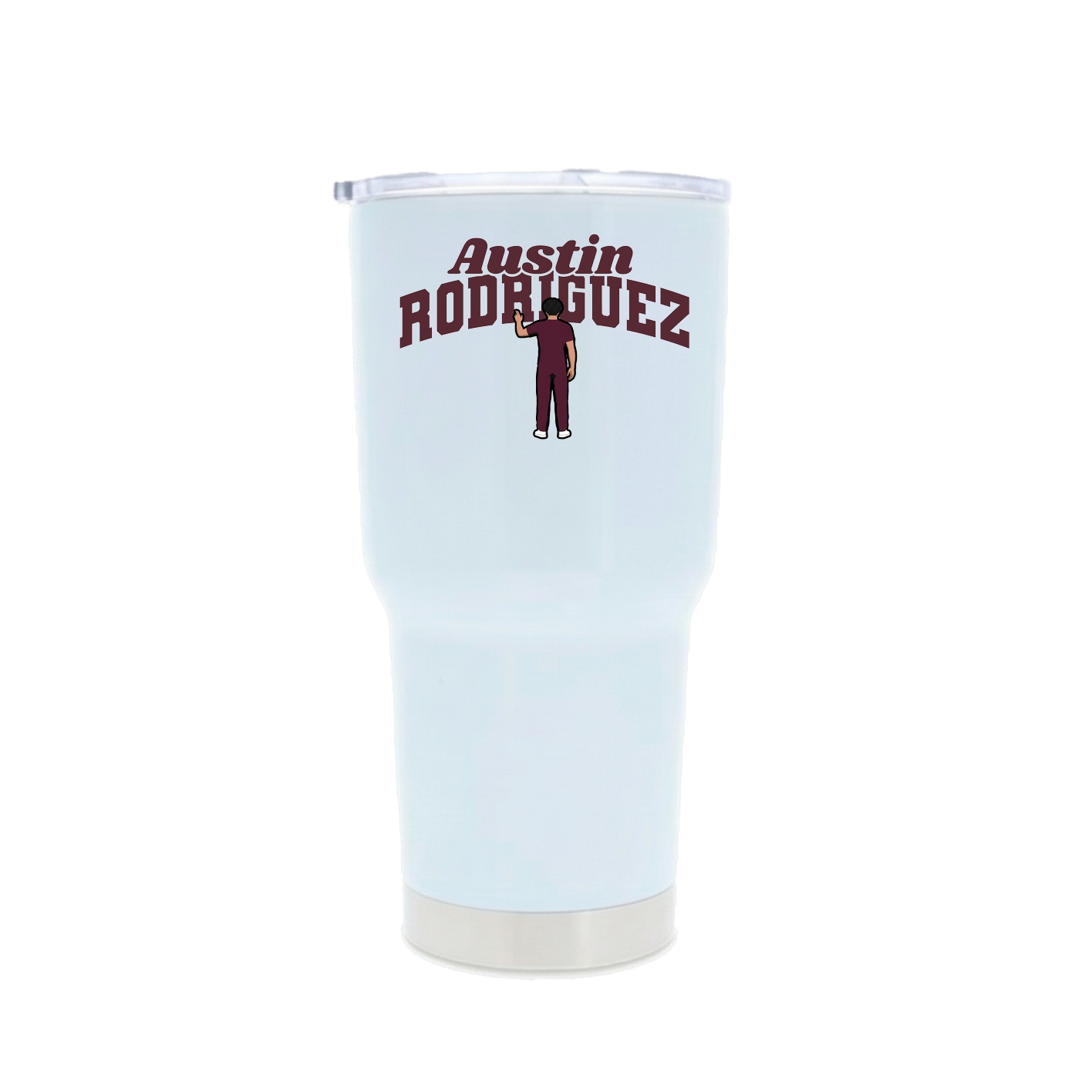 30oz Stainless Steel Tumbler — Signature Arch in White
