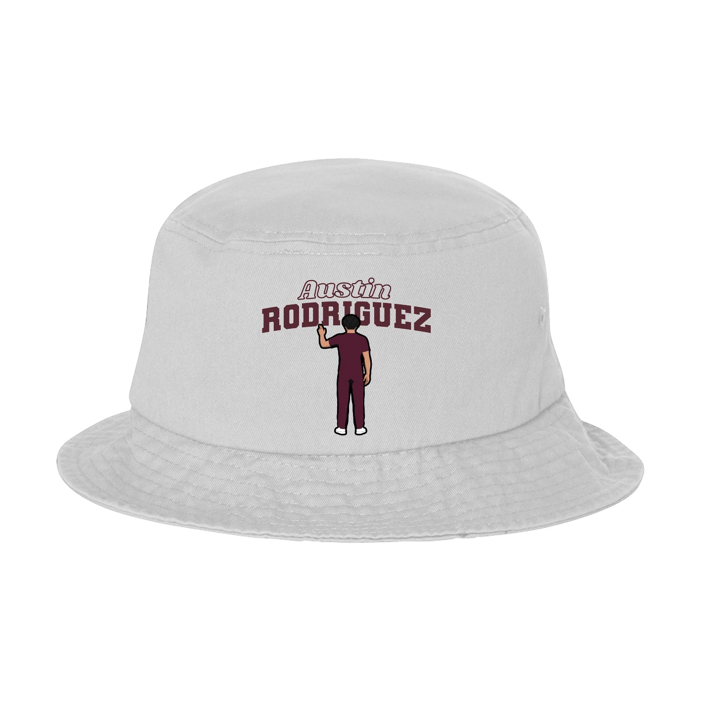 Bucket Cap — Name Arch in White
